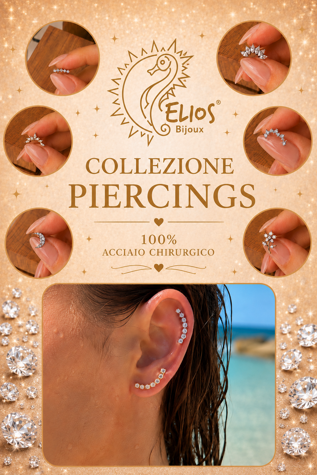 Collezione piercings