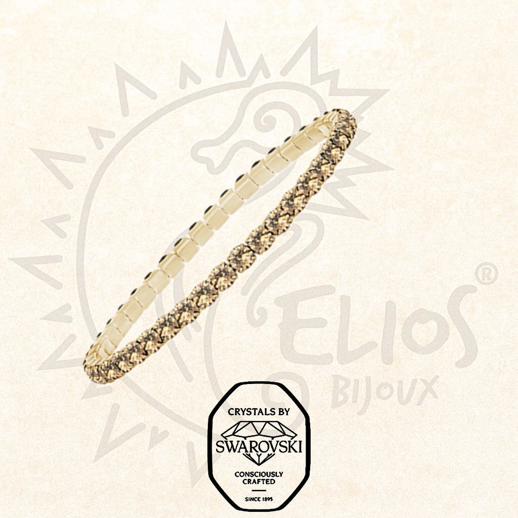 Swarovsky Tennis Champagne/Gold