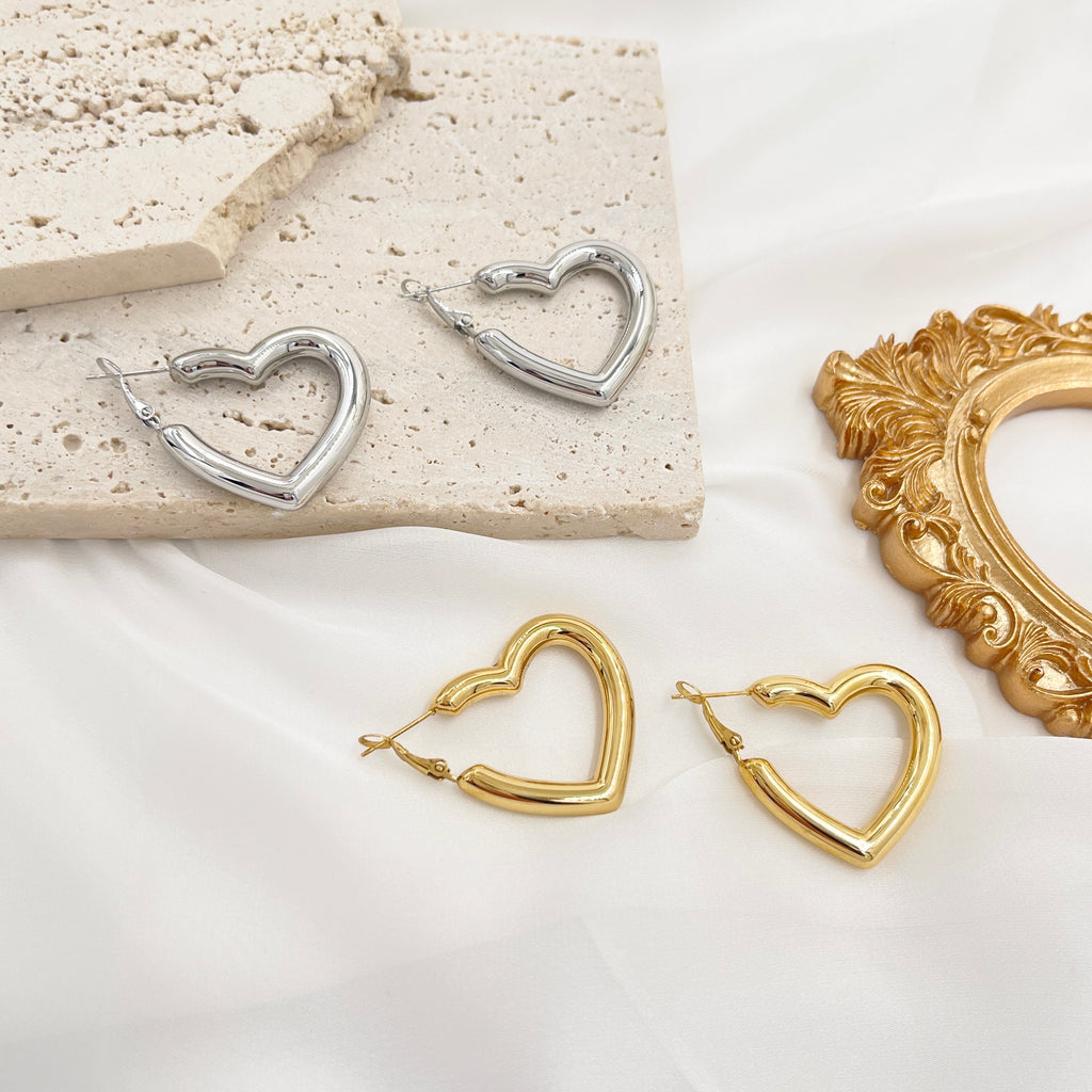 Orecchini Hoops Cuore