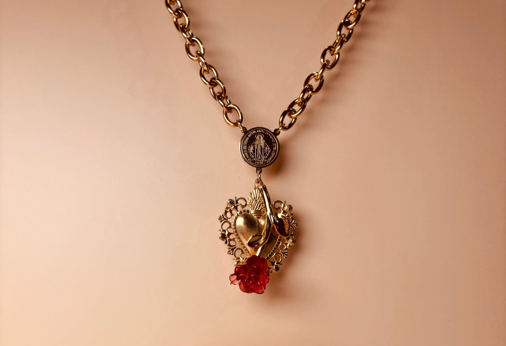 Collana Cuore Sacro & Rosa