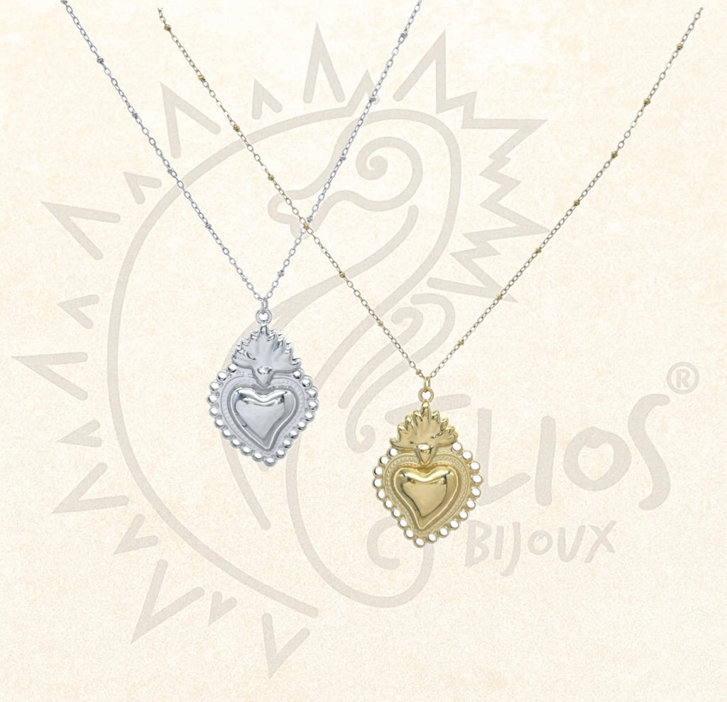 Collana Lunga Cuore Sacro