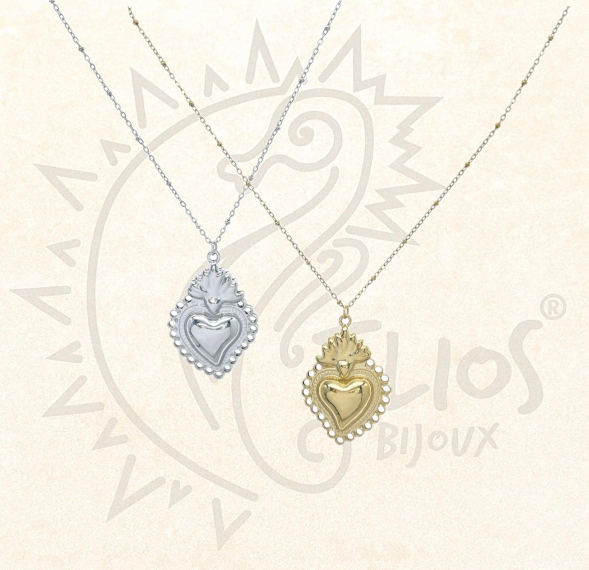 Collana Lunga Cuore Sacro
