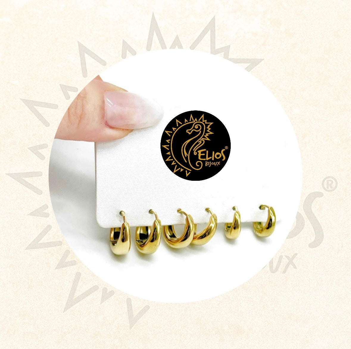 Orecchini Hoops Chubby Pop Gold
