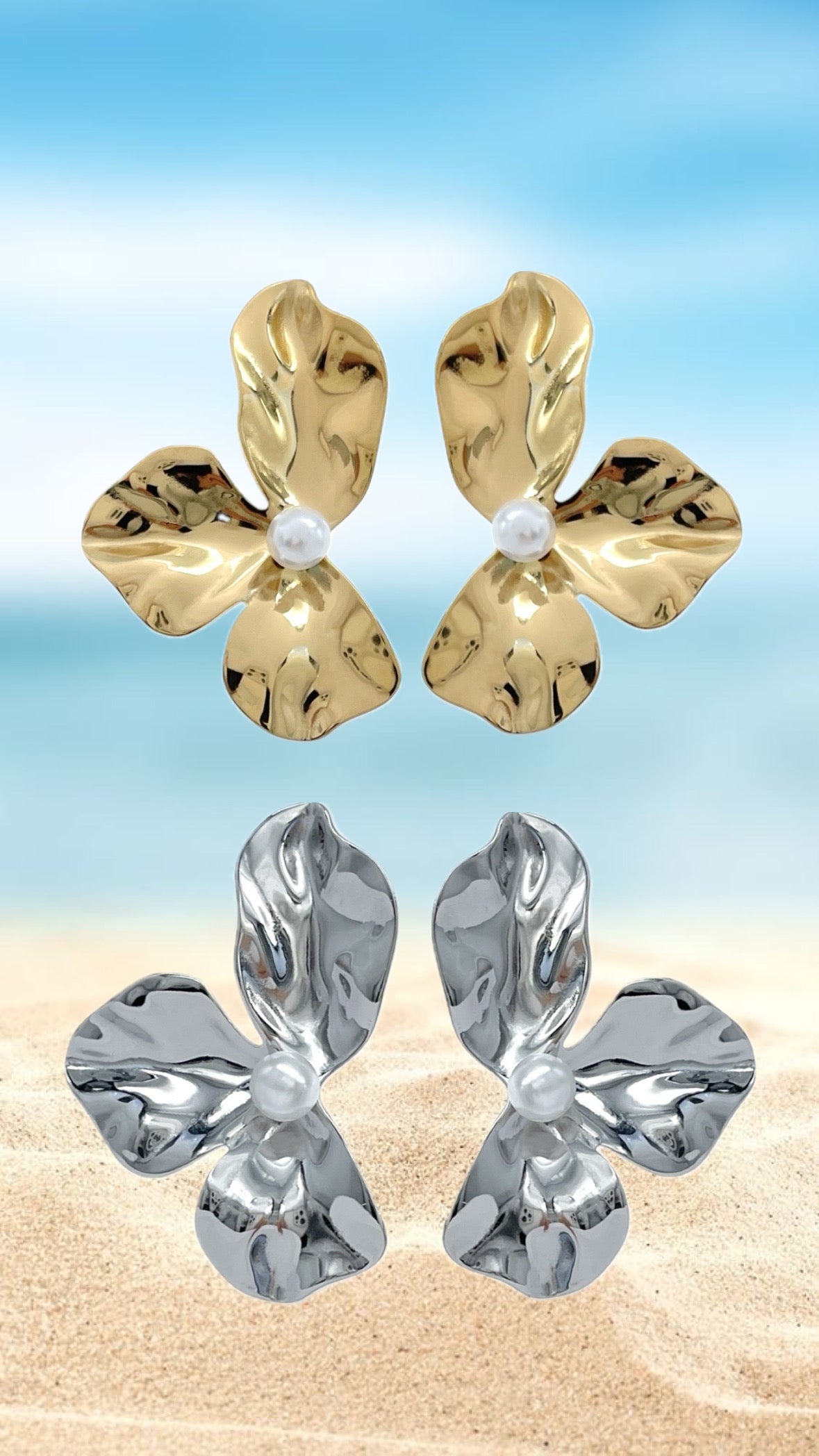 Orecchini Pearls and Flowers