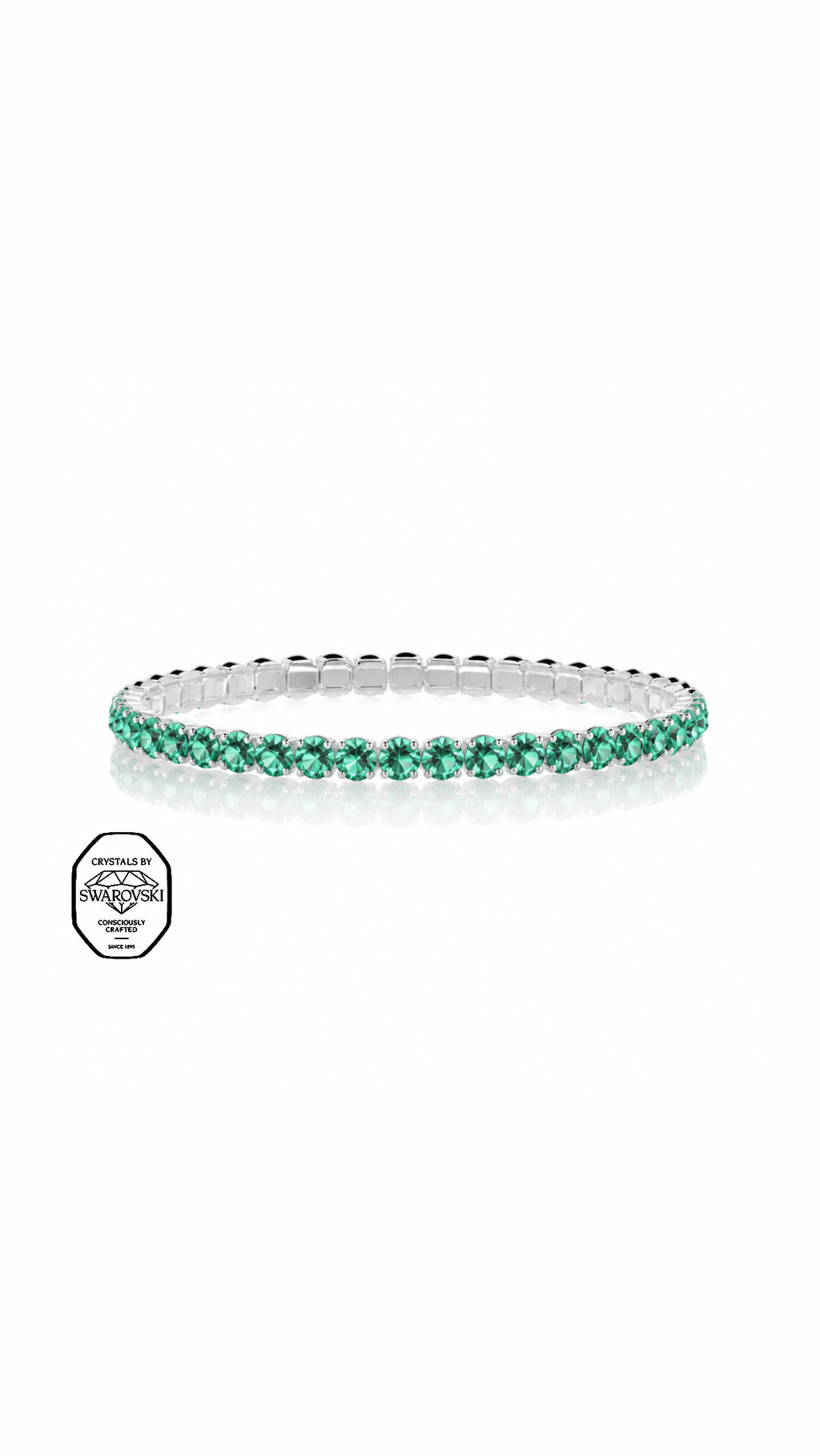 Swarovsky tennis Verde Acqua/Silver