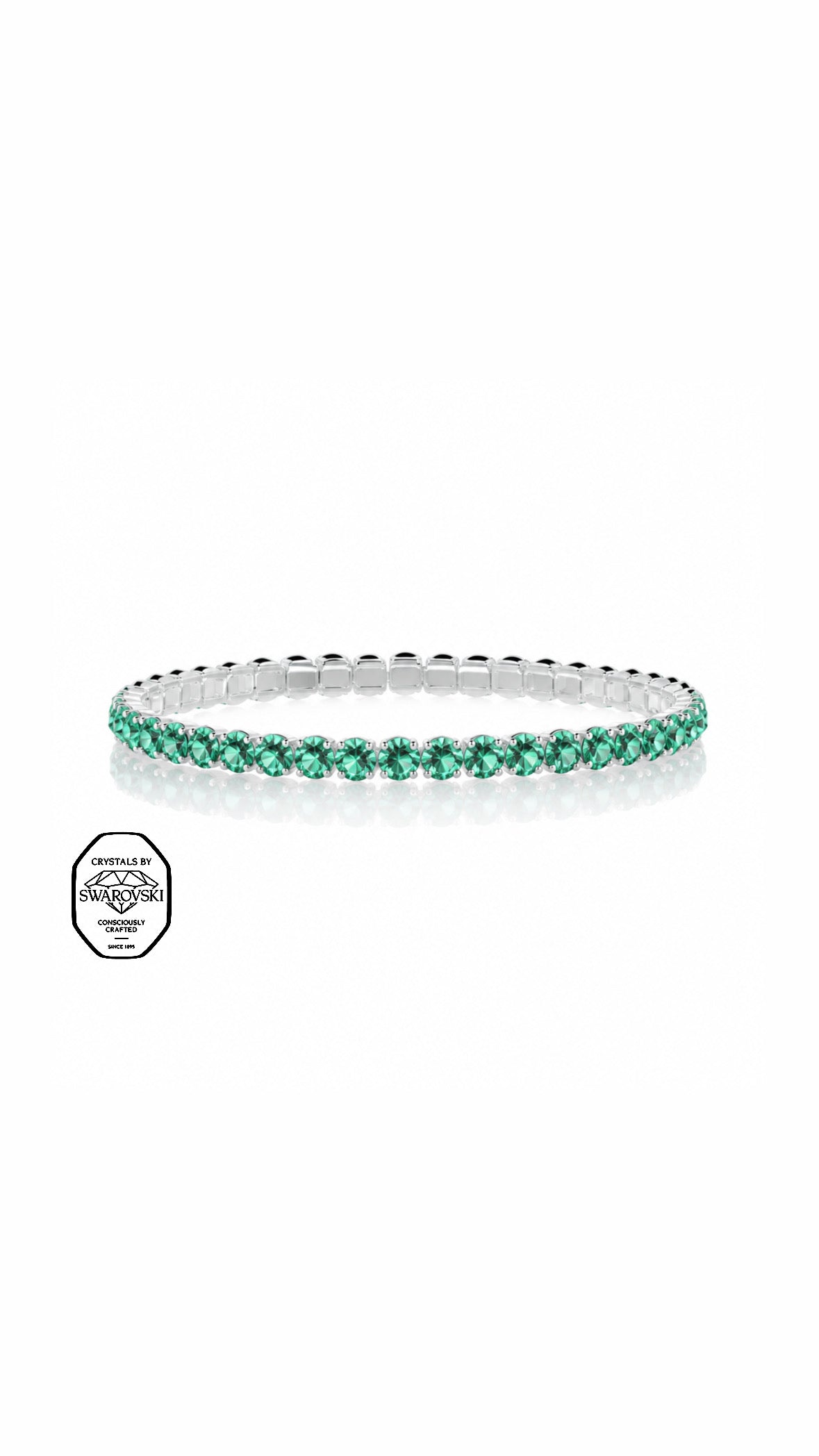 Swarovsky tennis Verde Acqua/Silver