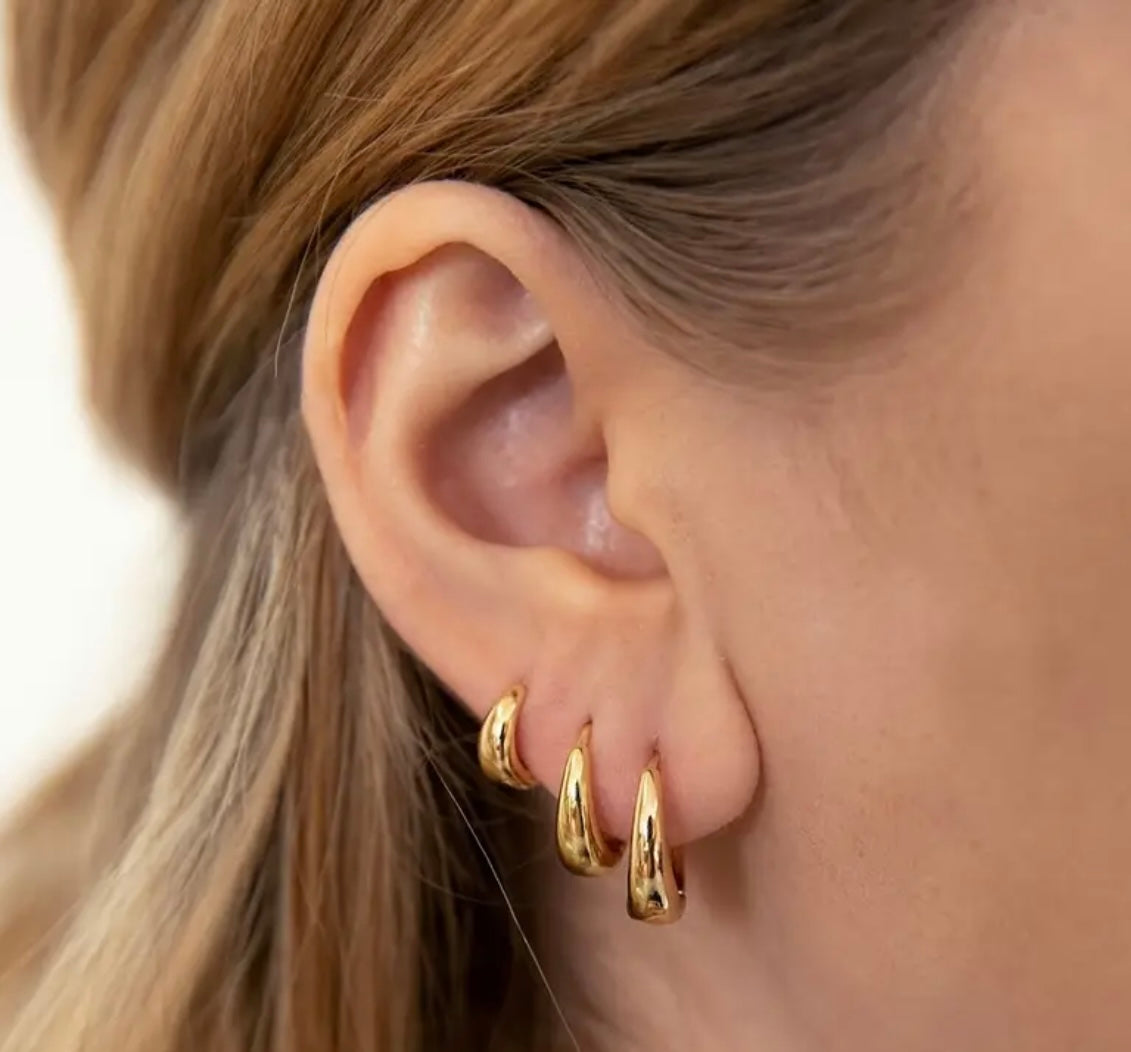 Orecchini Hoops Chubby Pop Gold