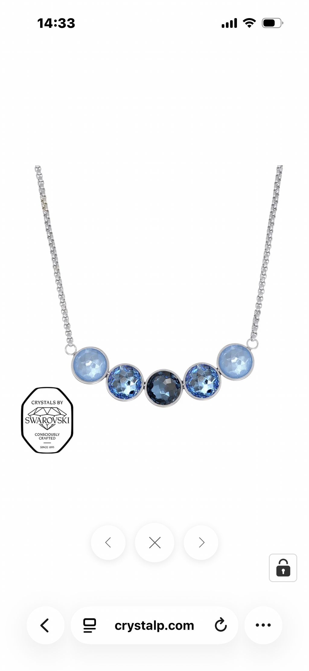 Collana girocollo mezzaluna Swarovsky