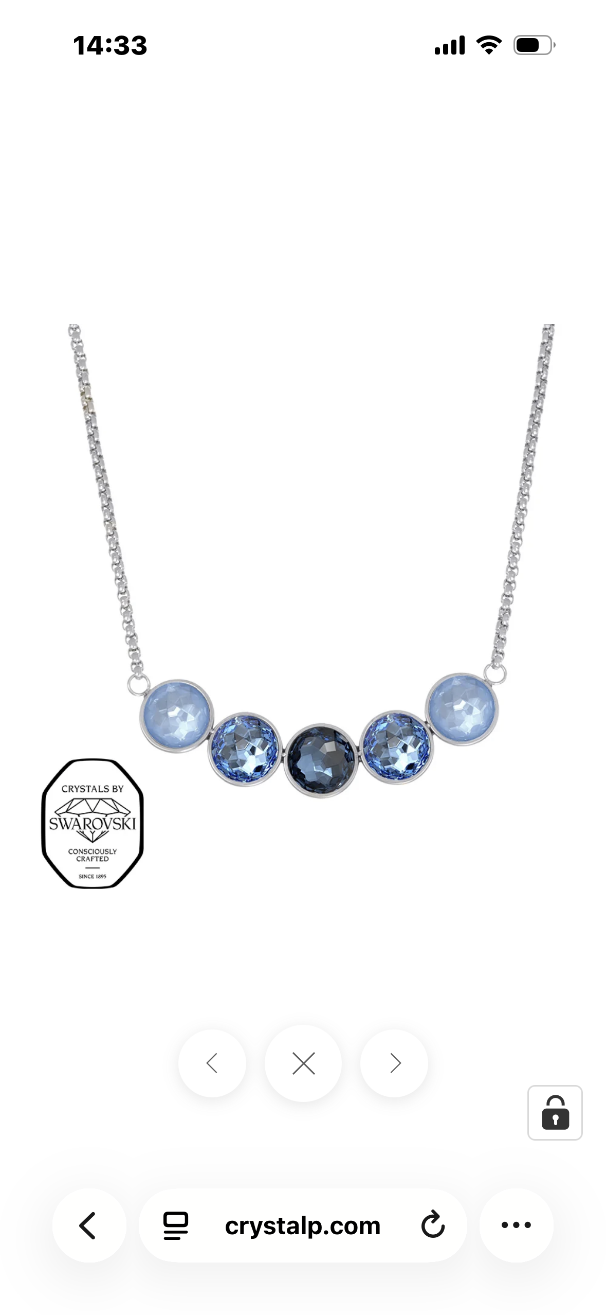 Collana girocollo mezzaluna Swarovsky