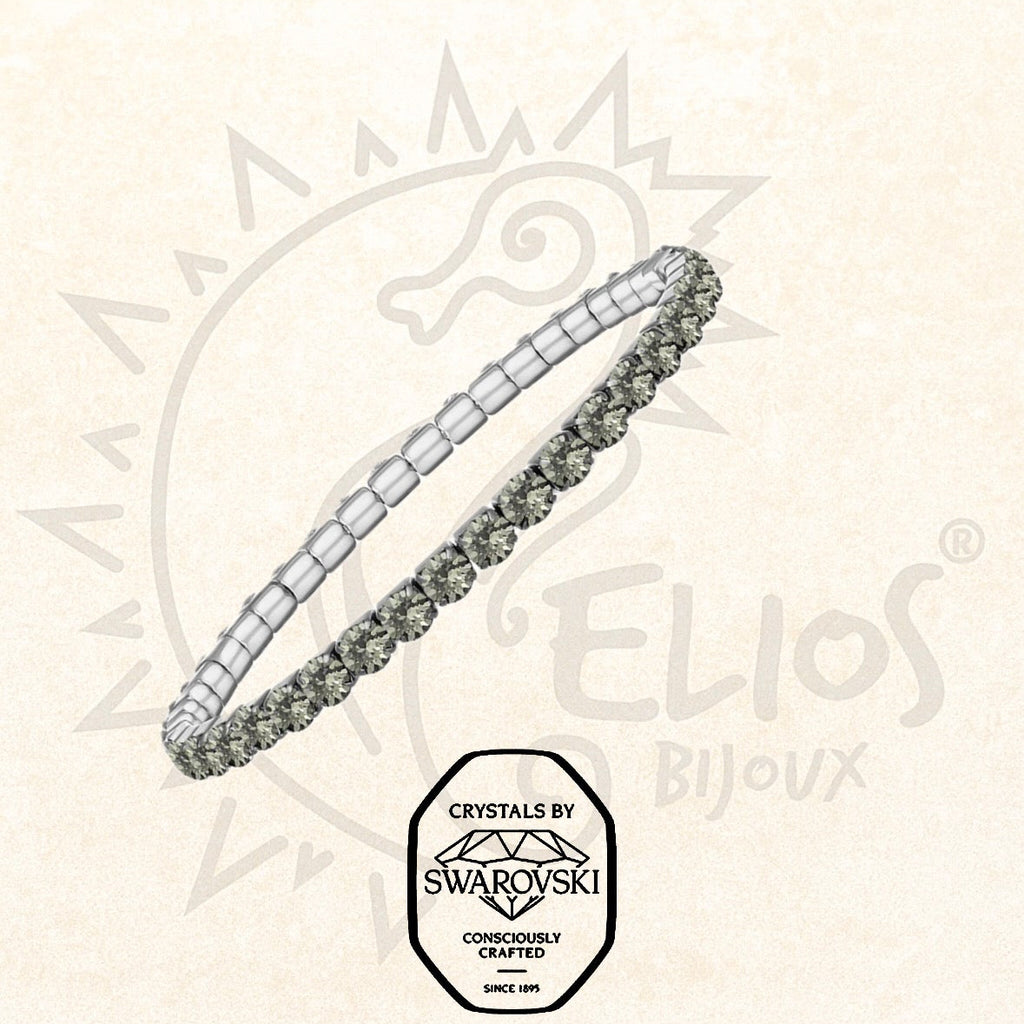 Swarovsky Tennis Grigio Perla/Silver