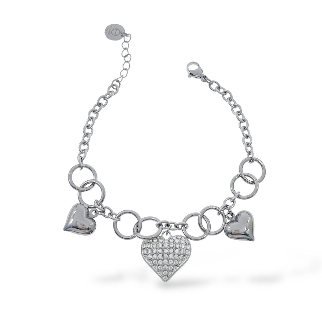 Bracciale Sonaglio Cuore Strass
