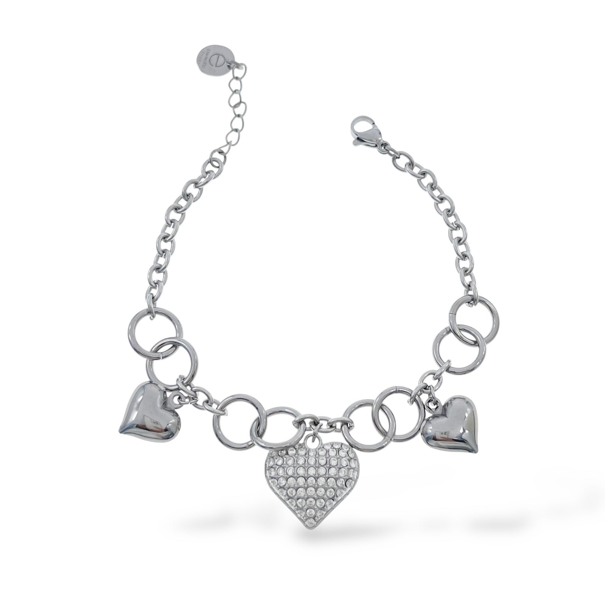 Bracciale Sonaglio Cuore Strass