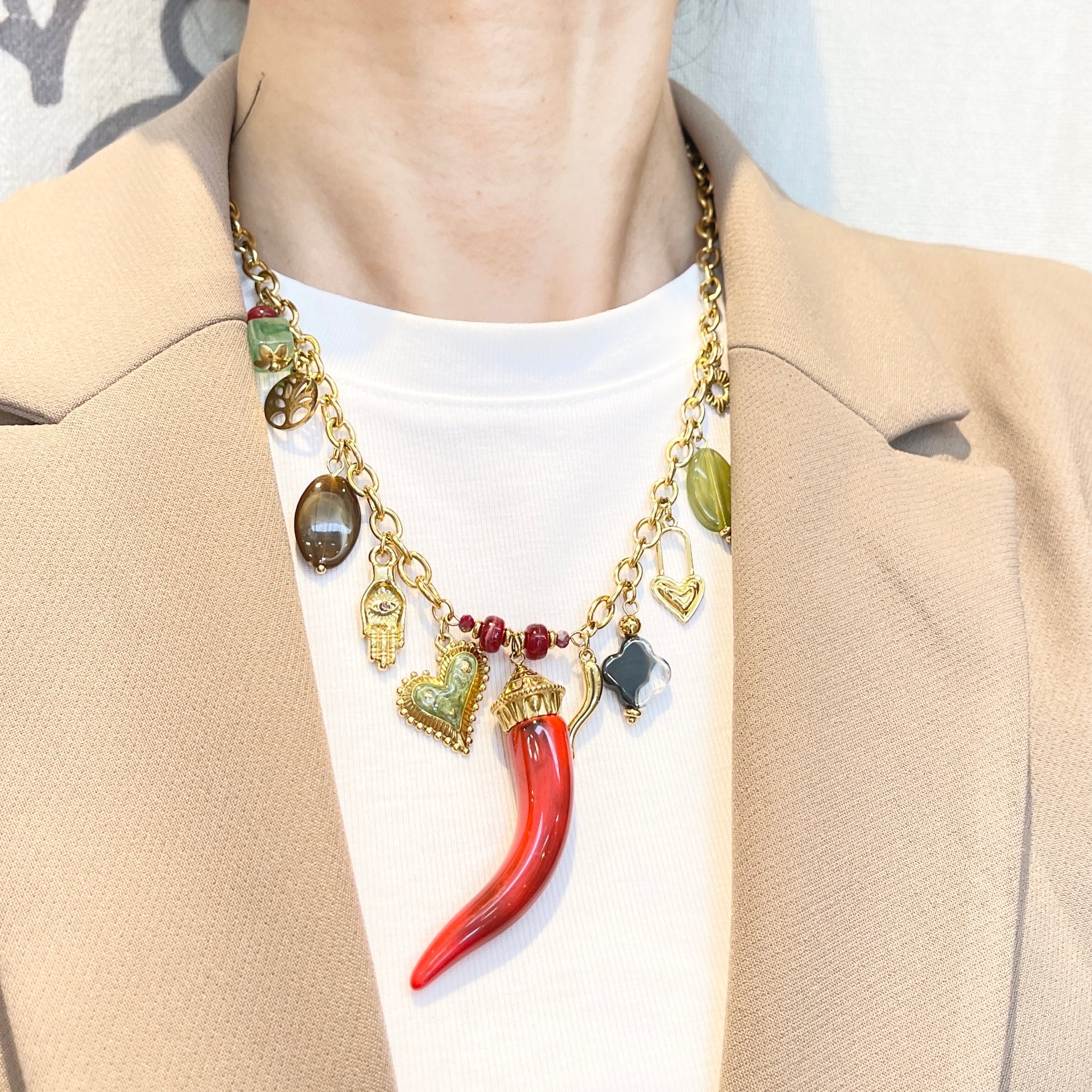 Collana Corno Big Autunno