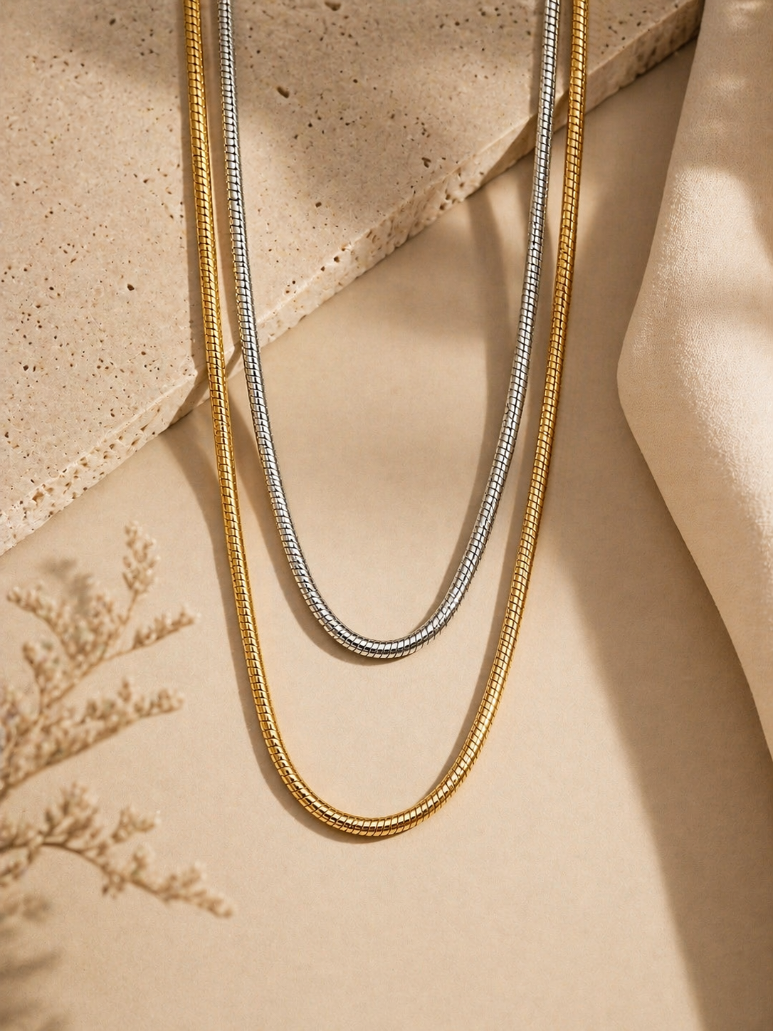 Collana CODA DI TOPO Girocollo 40 cm