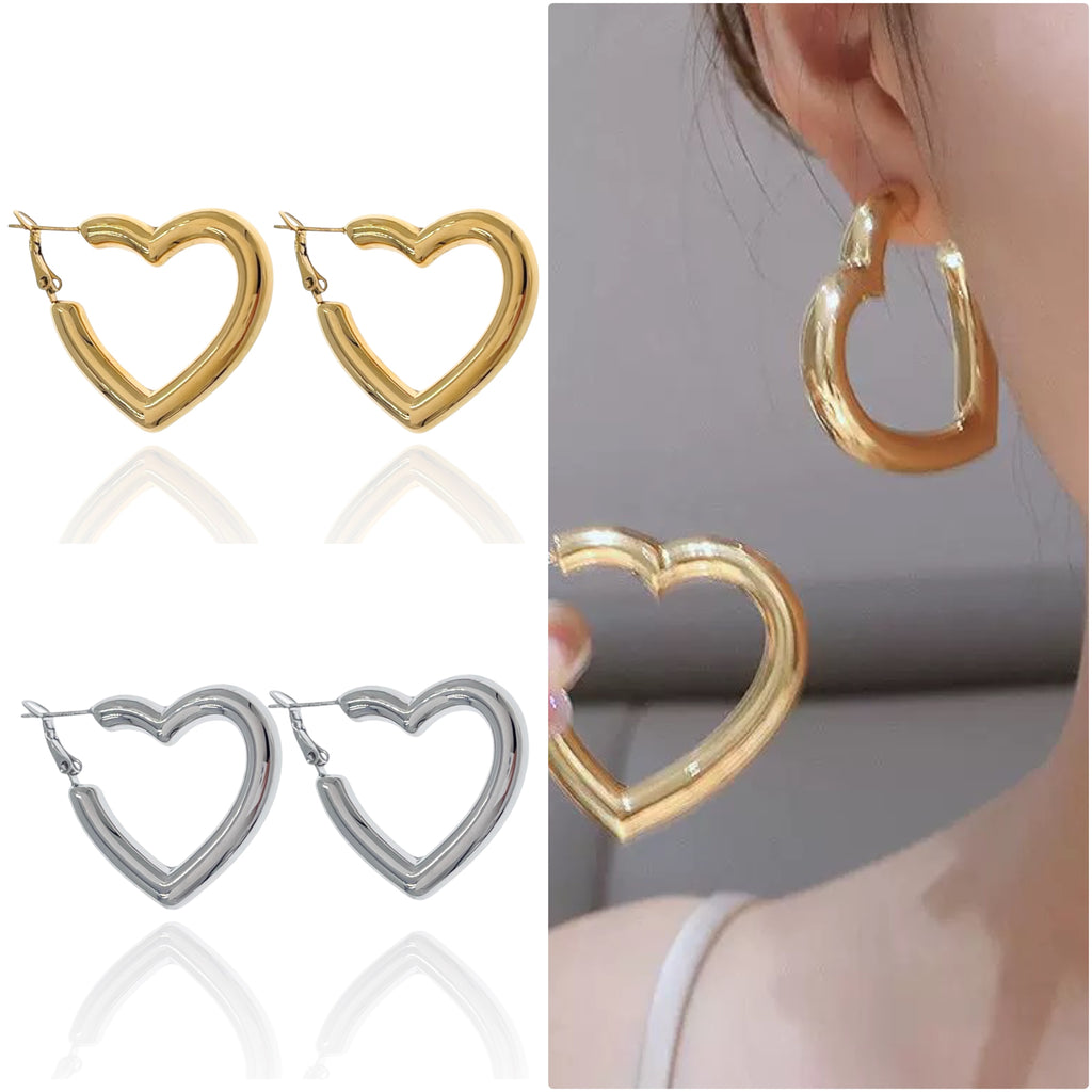 Orecchini Hoops Cuore