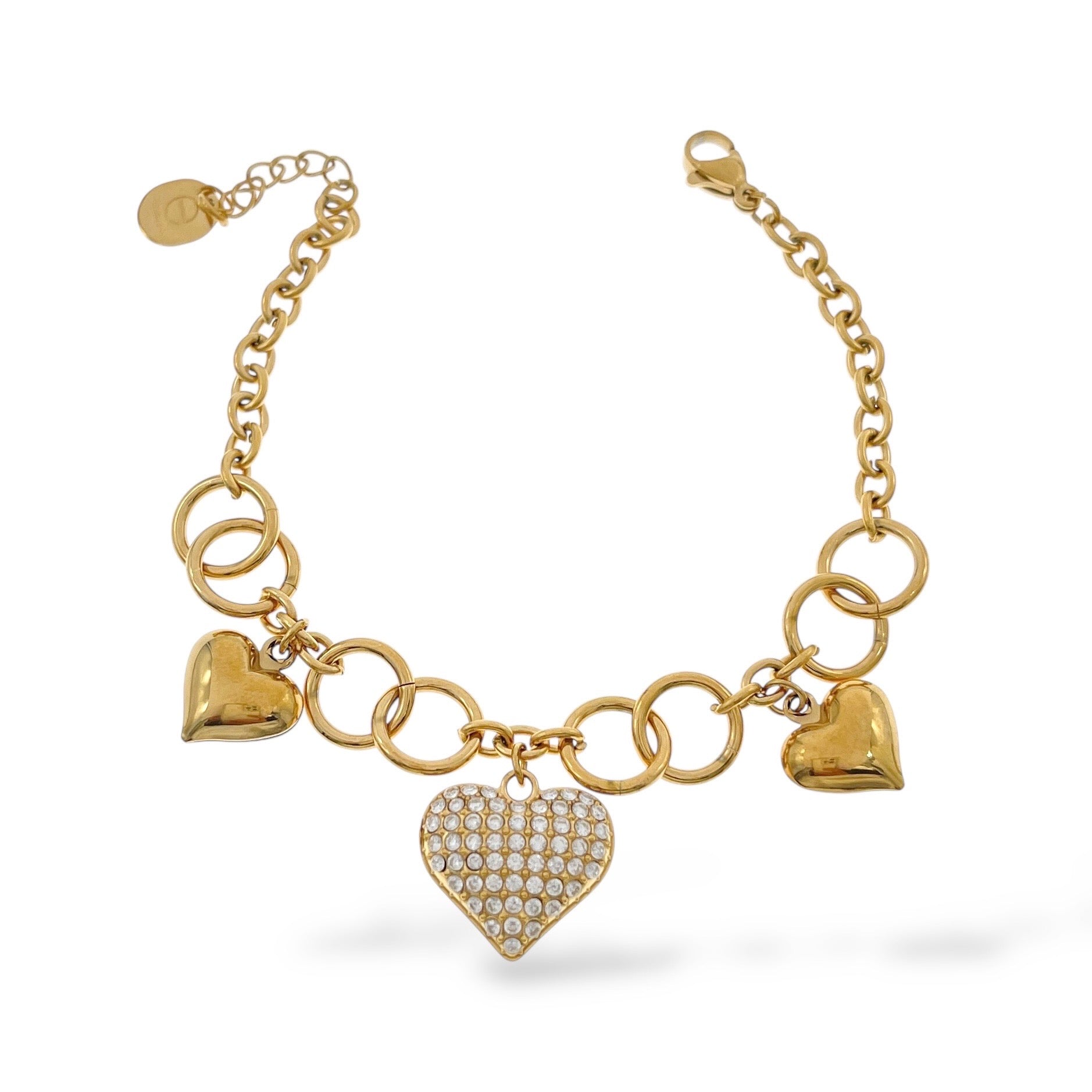Bracciale Sonaglio Cuore Strass