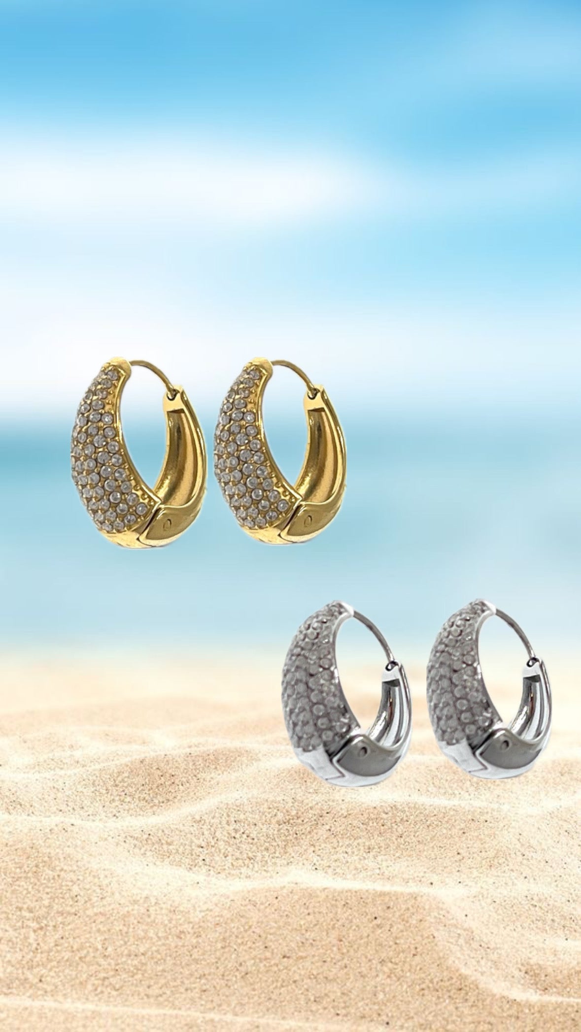 Orecchini Chunky Strass