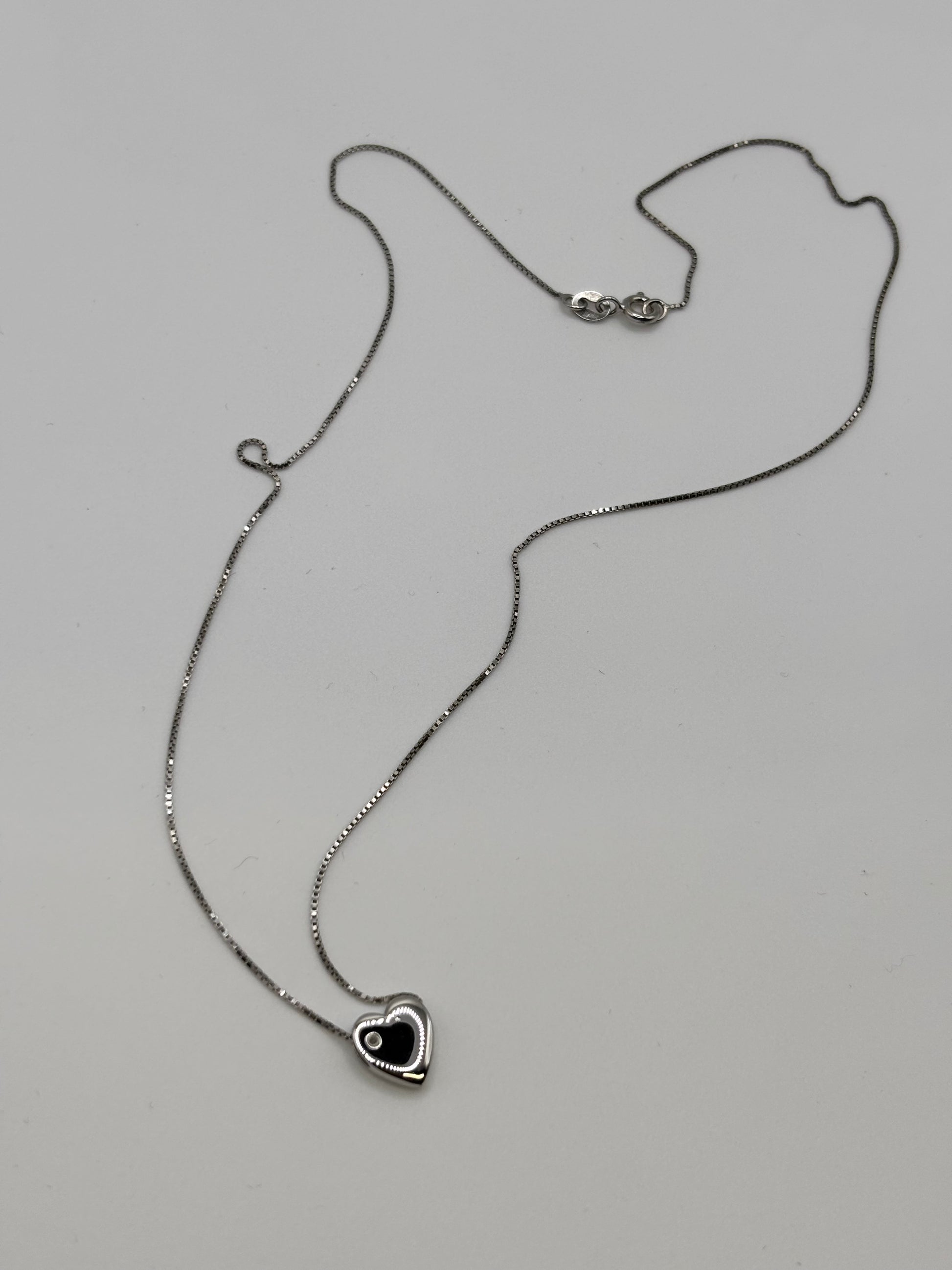 Collana Hot Diamonds Cuore Pieno Arg 925