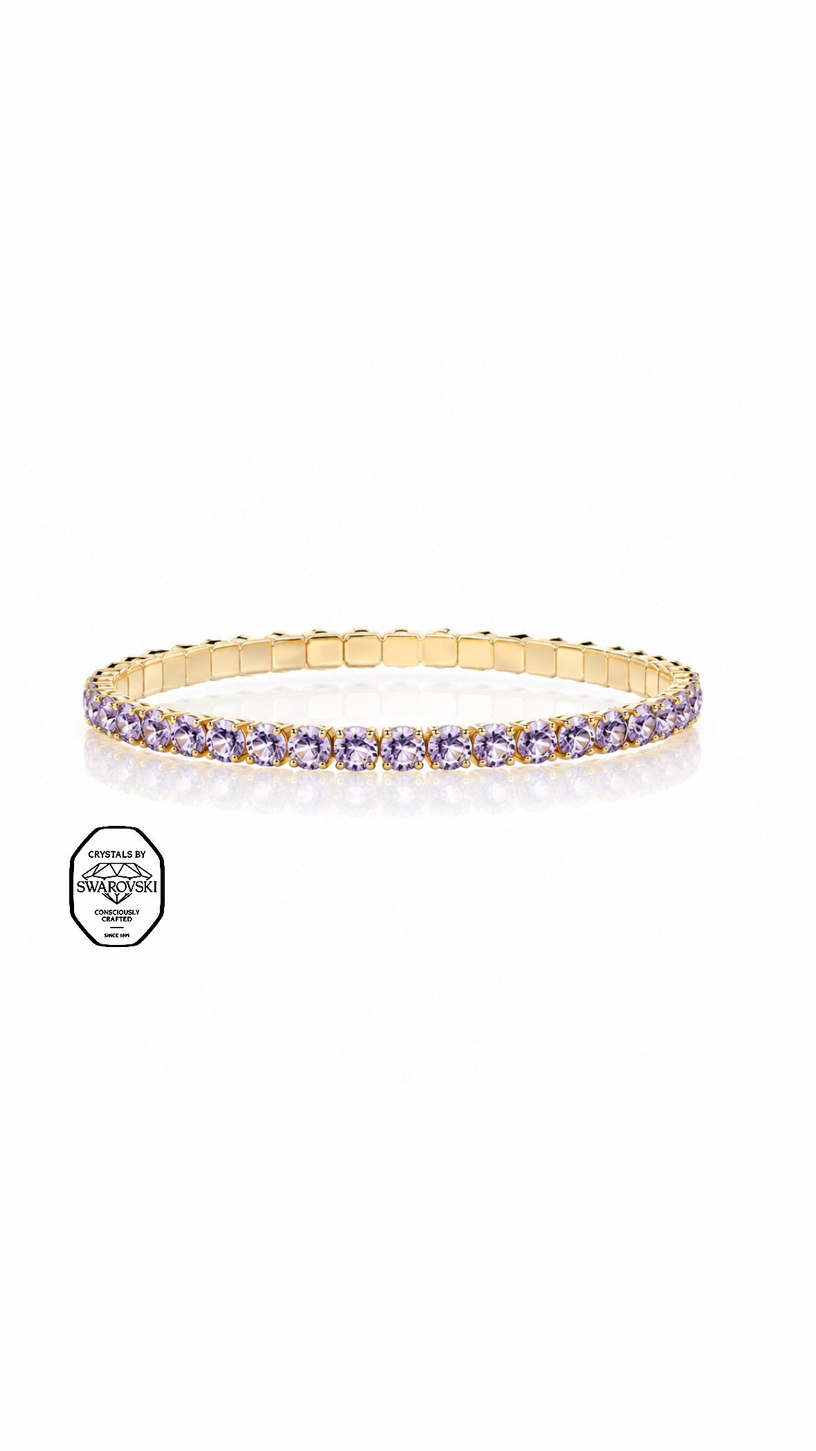 Swarovsky tennis Glicine/Gold