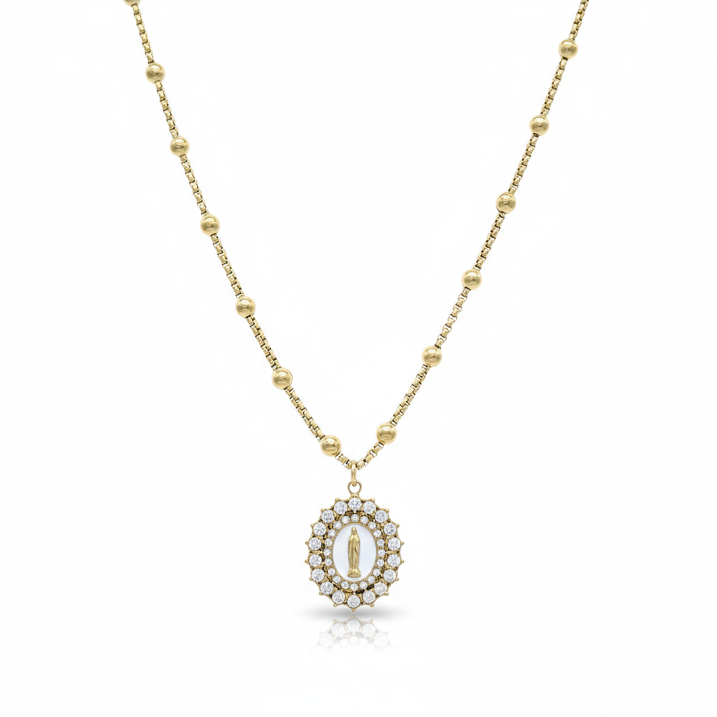 Collana Holy Mary Strass