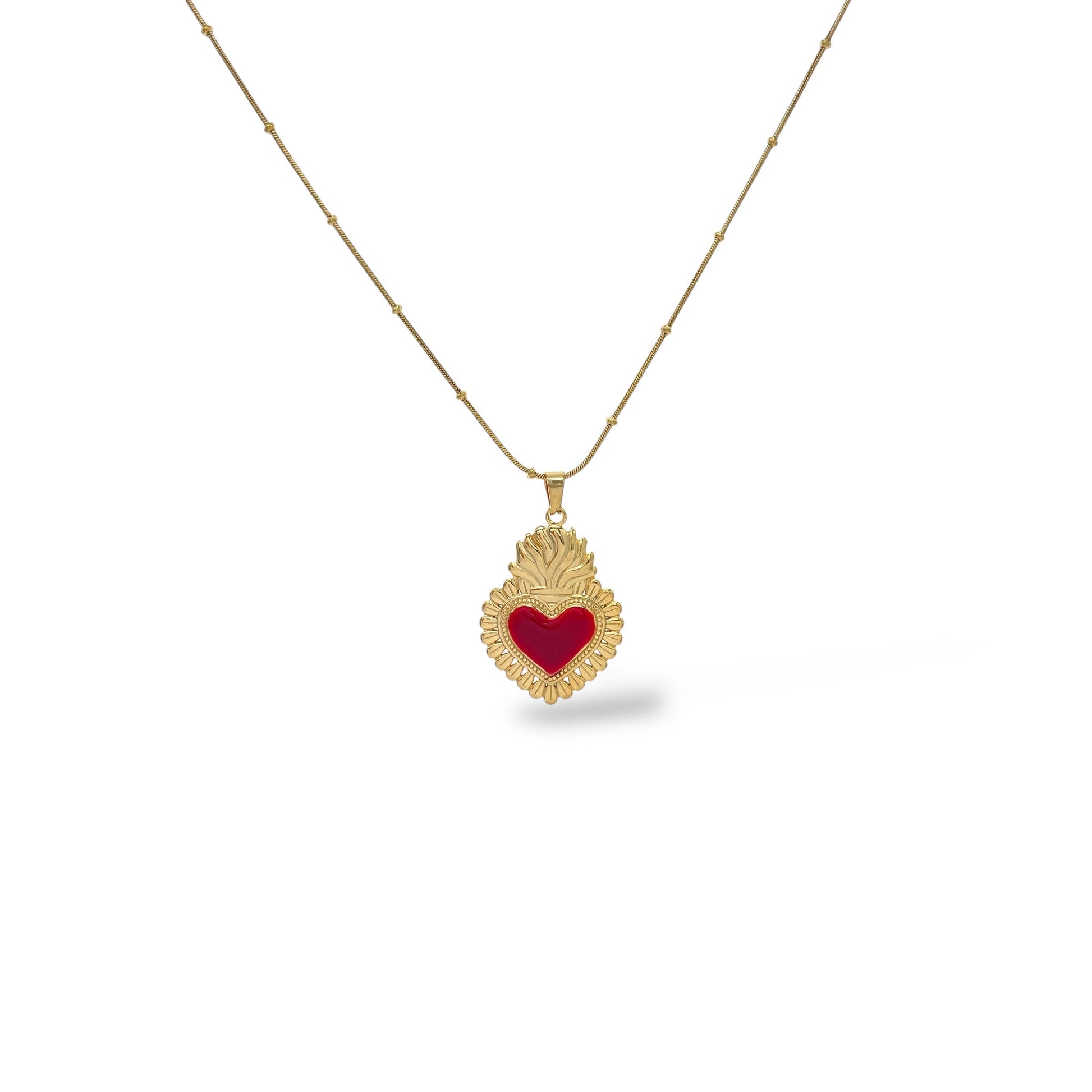 Collana Cuore Sacro Smaltato
