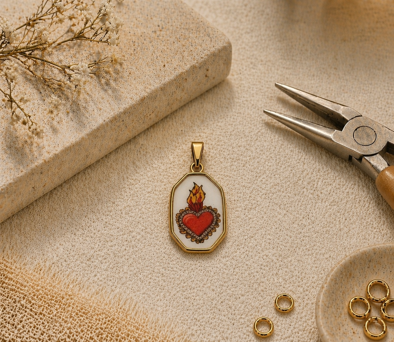 Ciondolo CUORE SACRO ROSSO