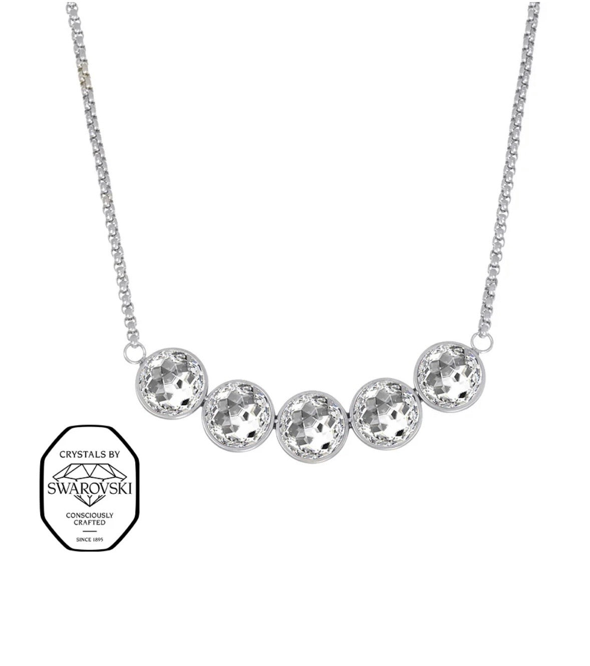 Collana girocollo mezzaluna Swarovsky