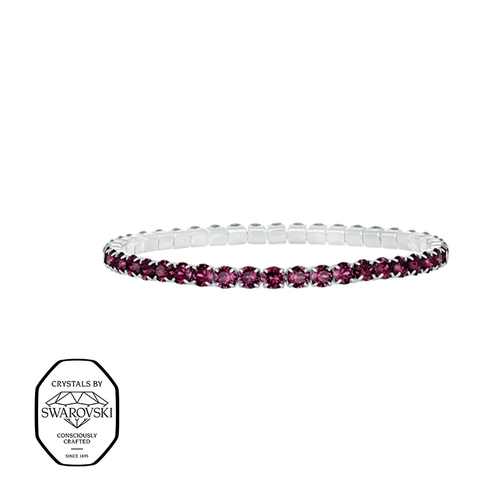 Swarovsky Tennis Ametista/Silver