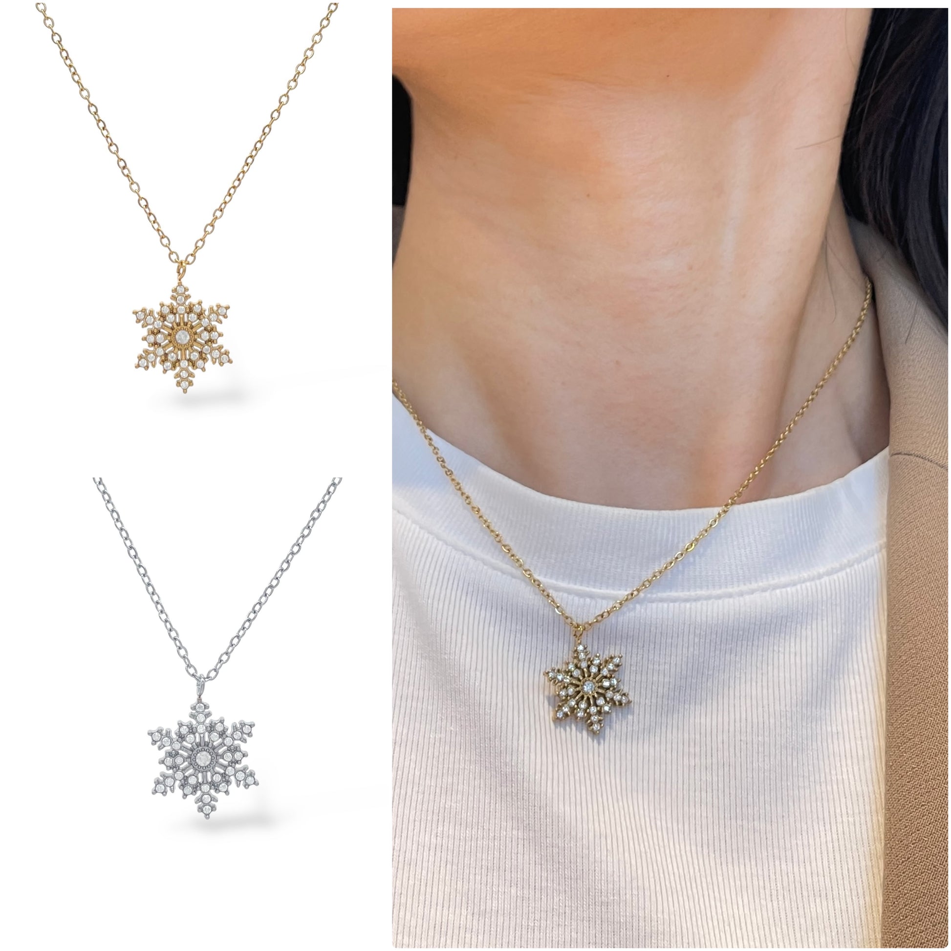 Collana Fiocco di Neve Sparkling