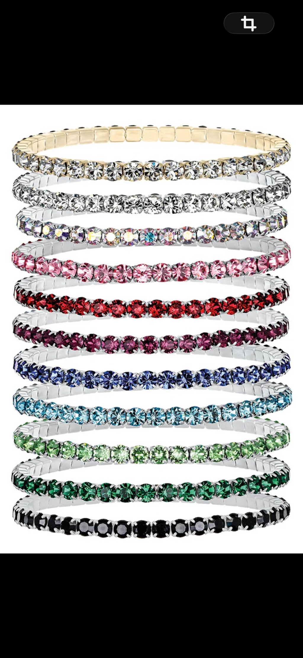 Swarovsky Tennis Aurora Boreale/Silver