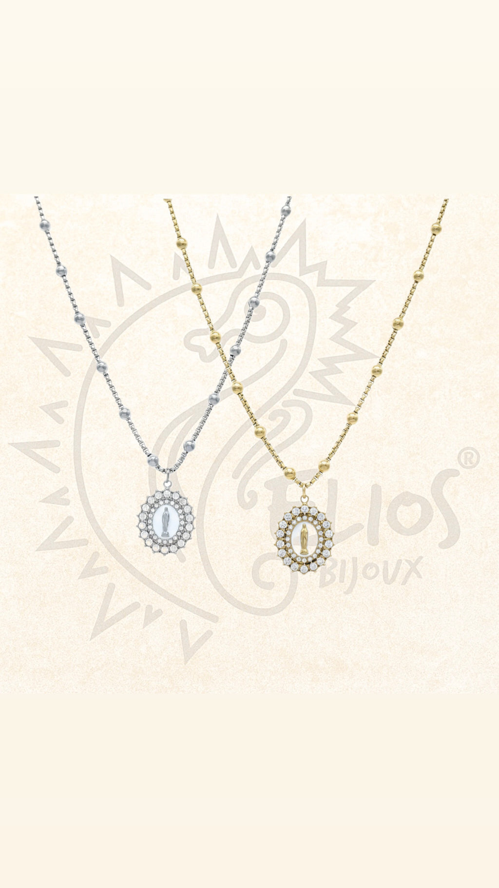 Collana Holy Mary Strass