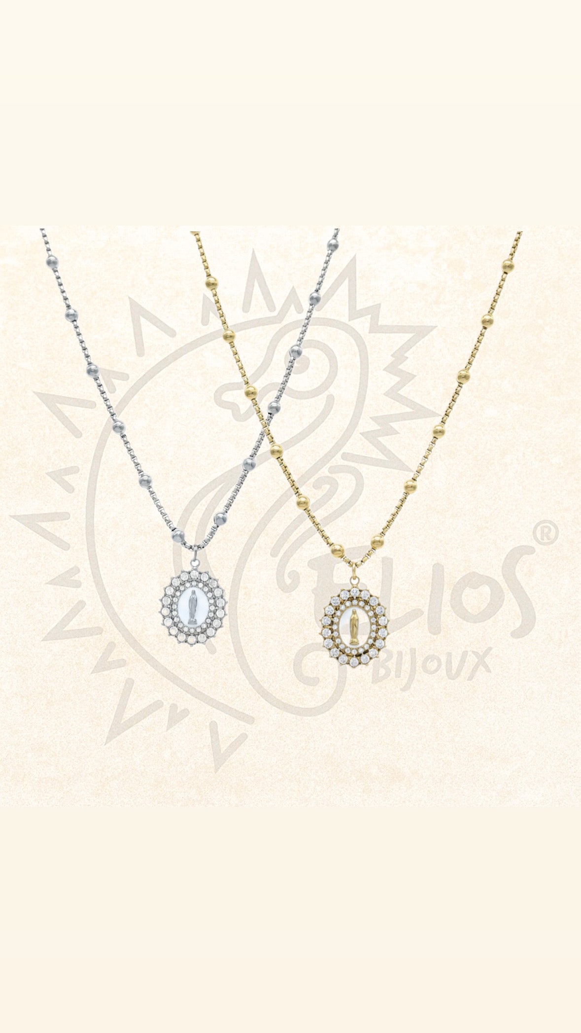 Collana Holy Mary Strass