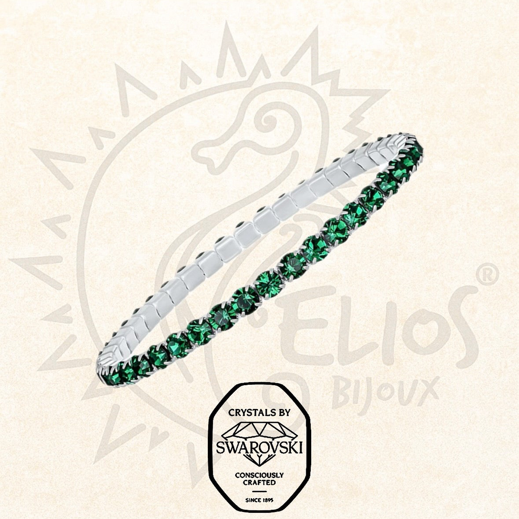 Swarovsky Tennis Smeraldo/Silver