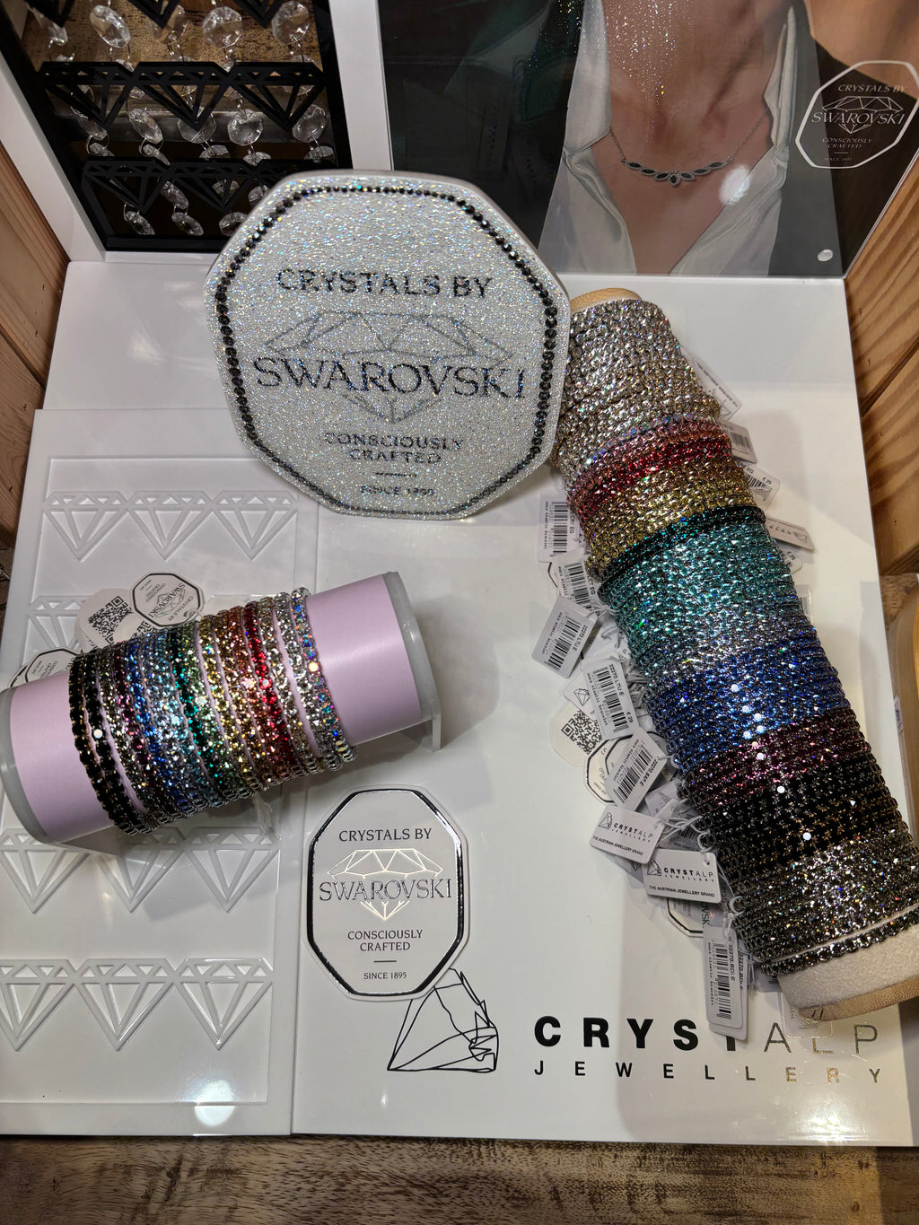 Swarovsky Tennis Aurora Boreale/Silver