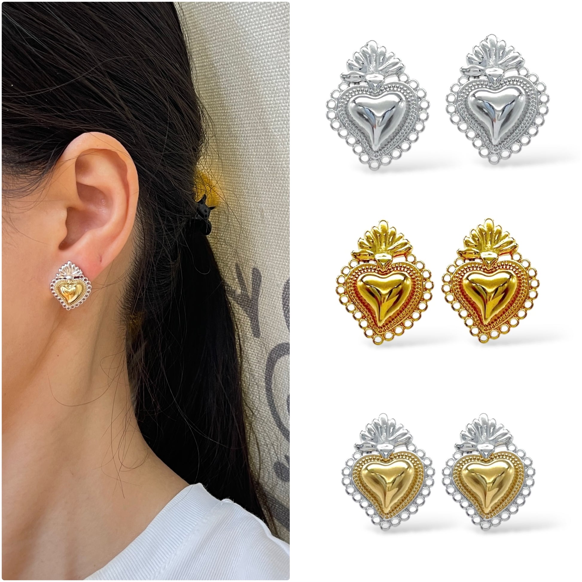 Orecchini Cuore Sacro Small