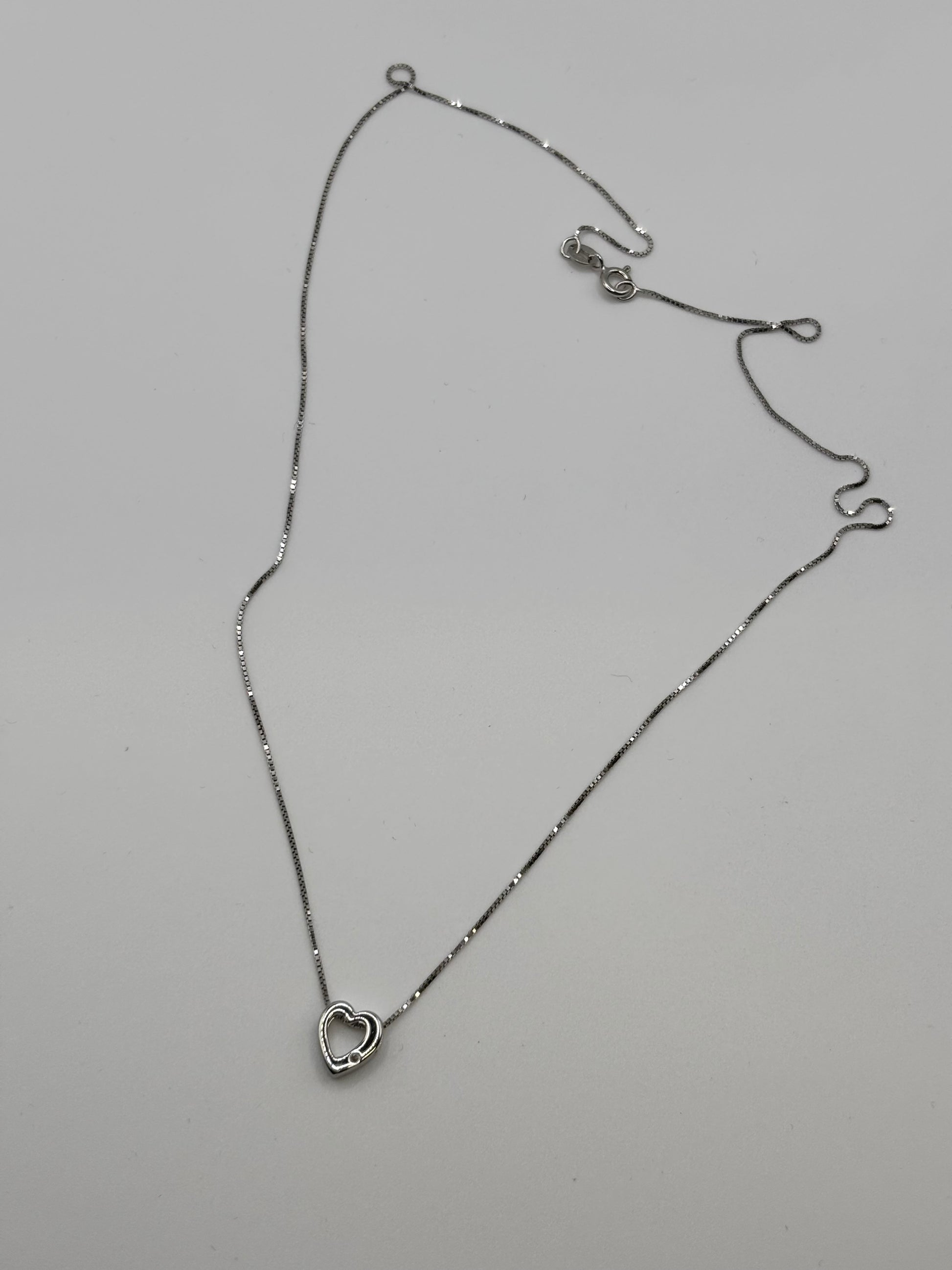 Collana Hot Diamonds Cuore Vuoto Arg 925