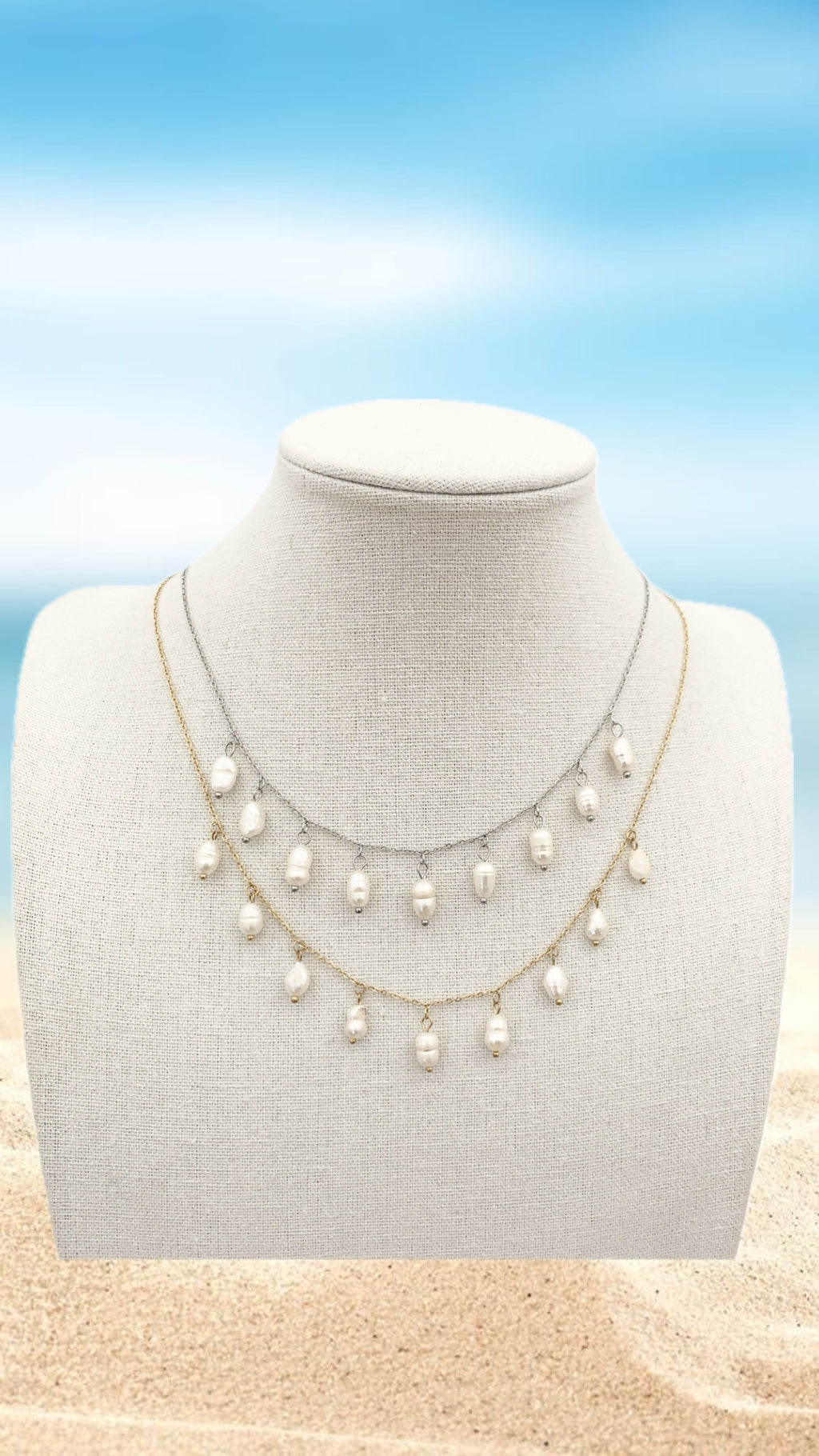 Collana Perle Pendenti