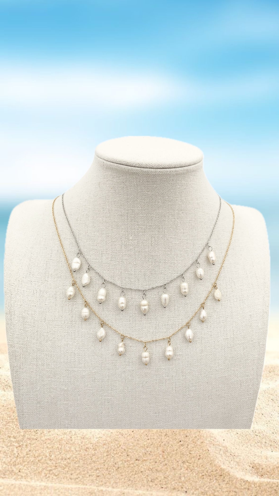 Collana Perle Pendenti