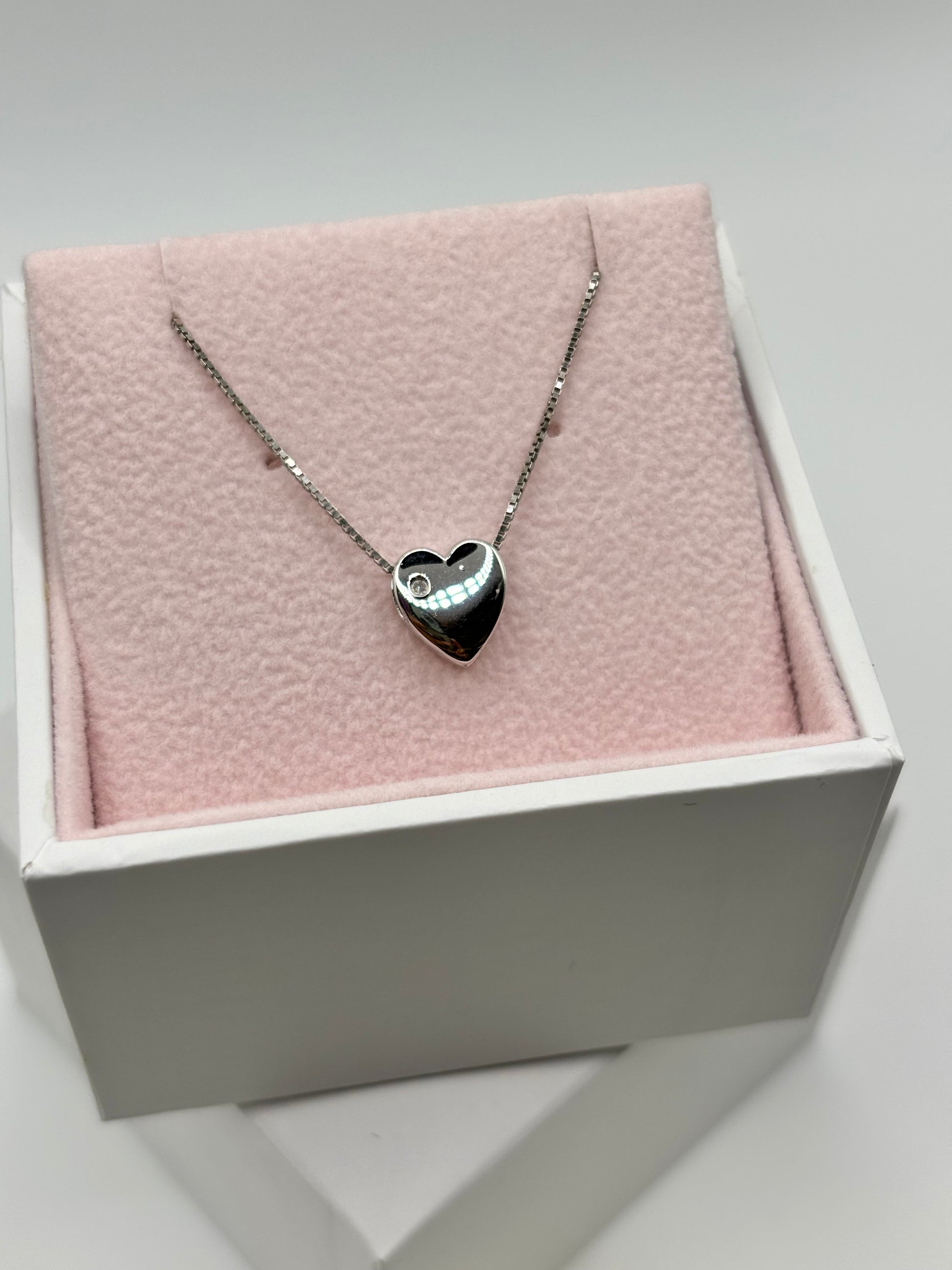 Collana Hot Diamonds Cuore Pieno Arg 925