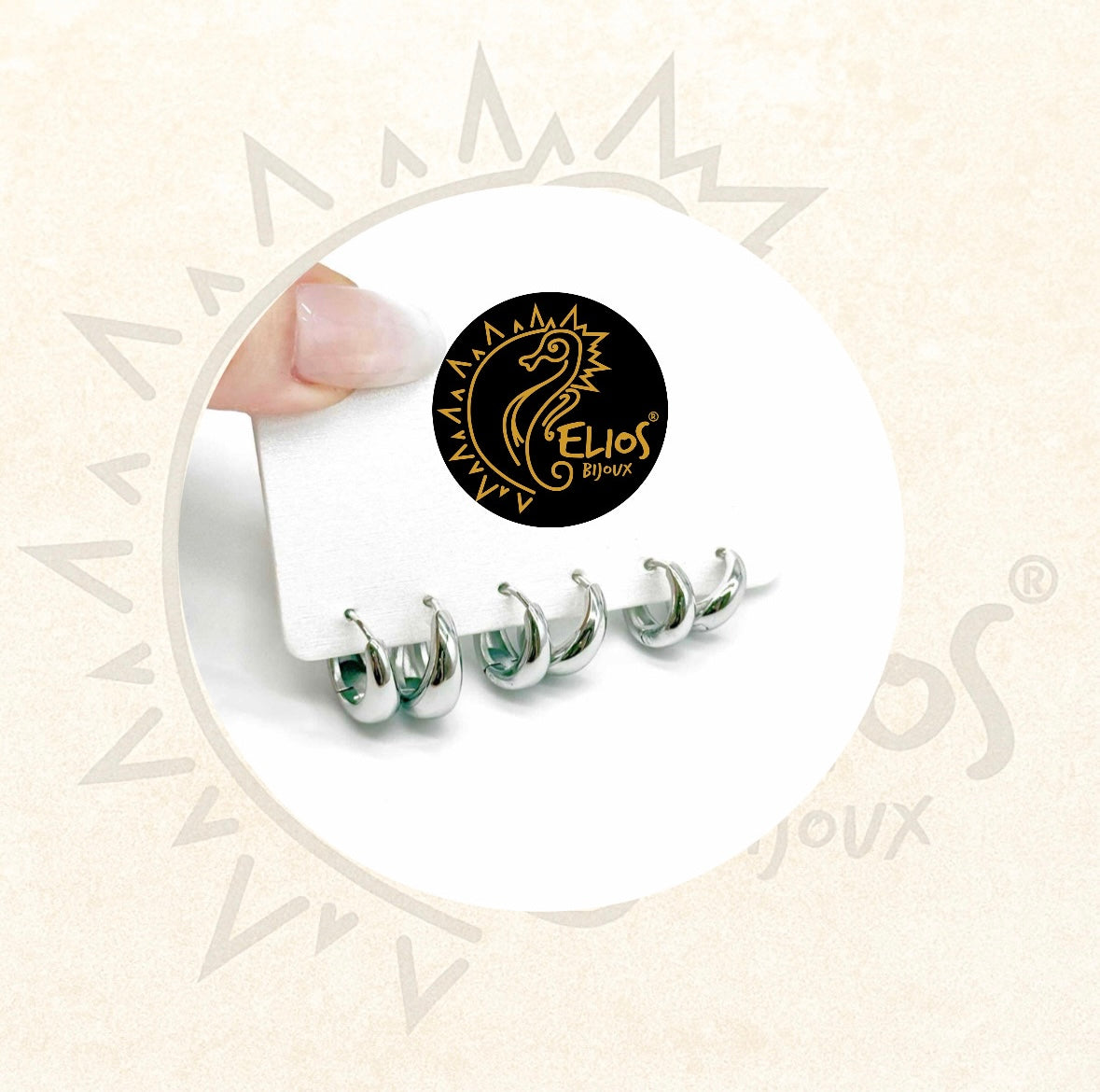 Orecchini Chubby Pop Hoops Silver
