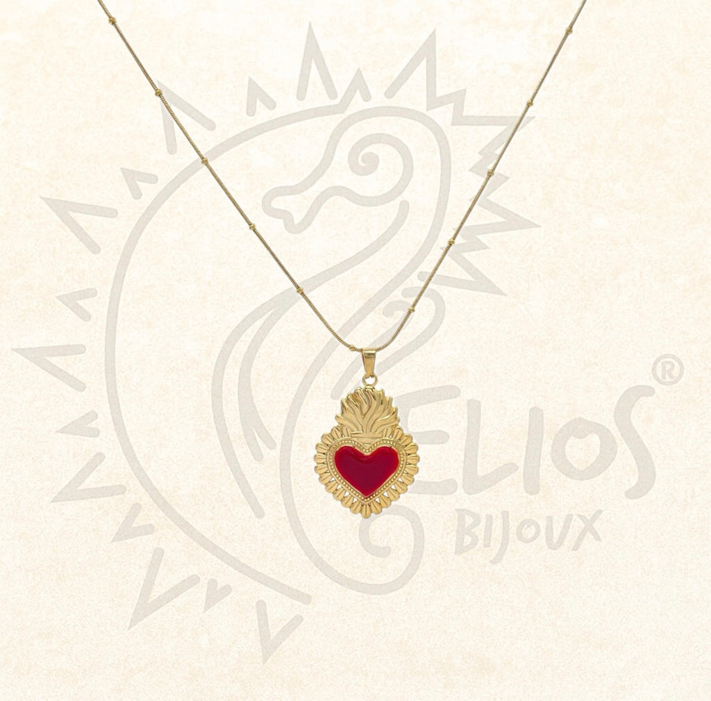 Collana Cuore Sacro Smaltato