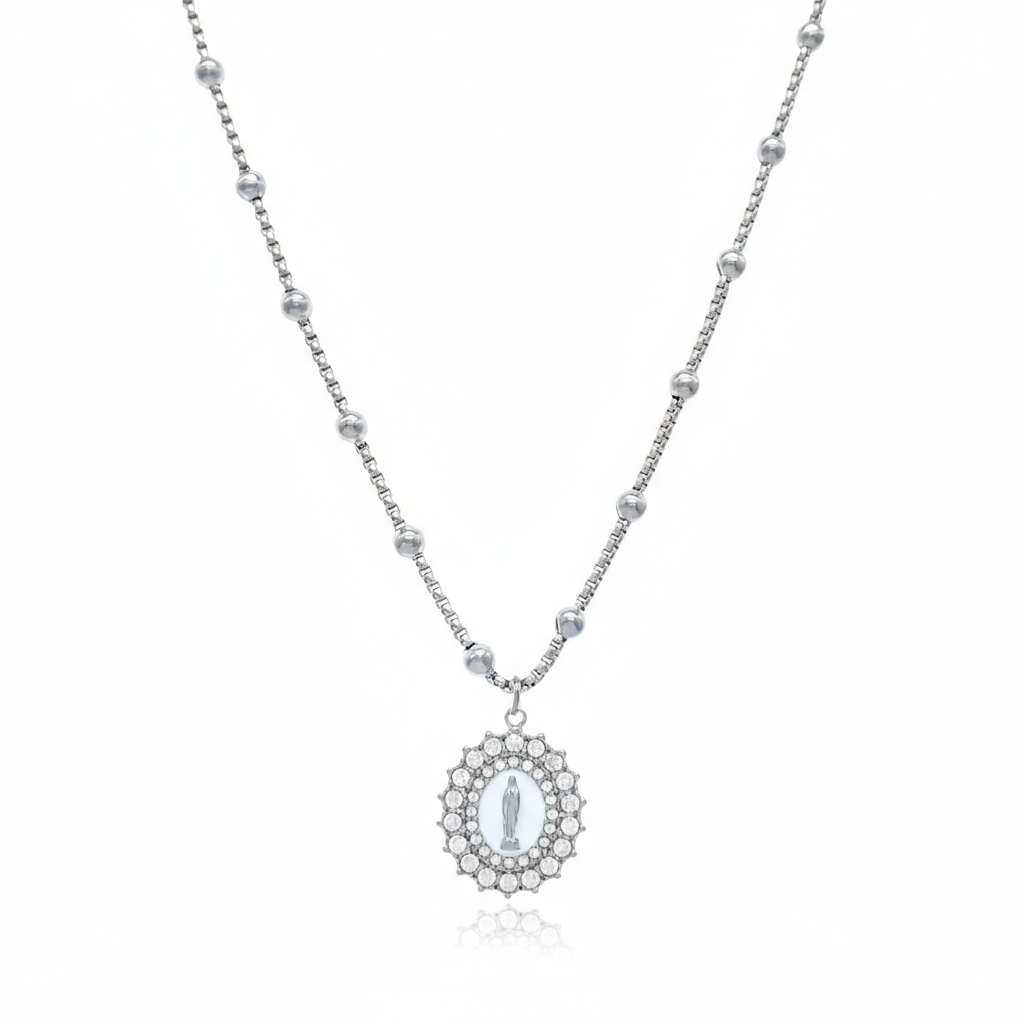 Collana Holy Mary Strass