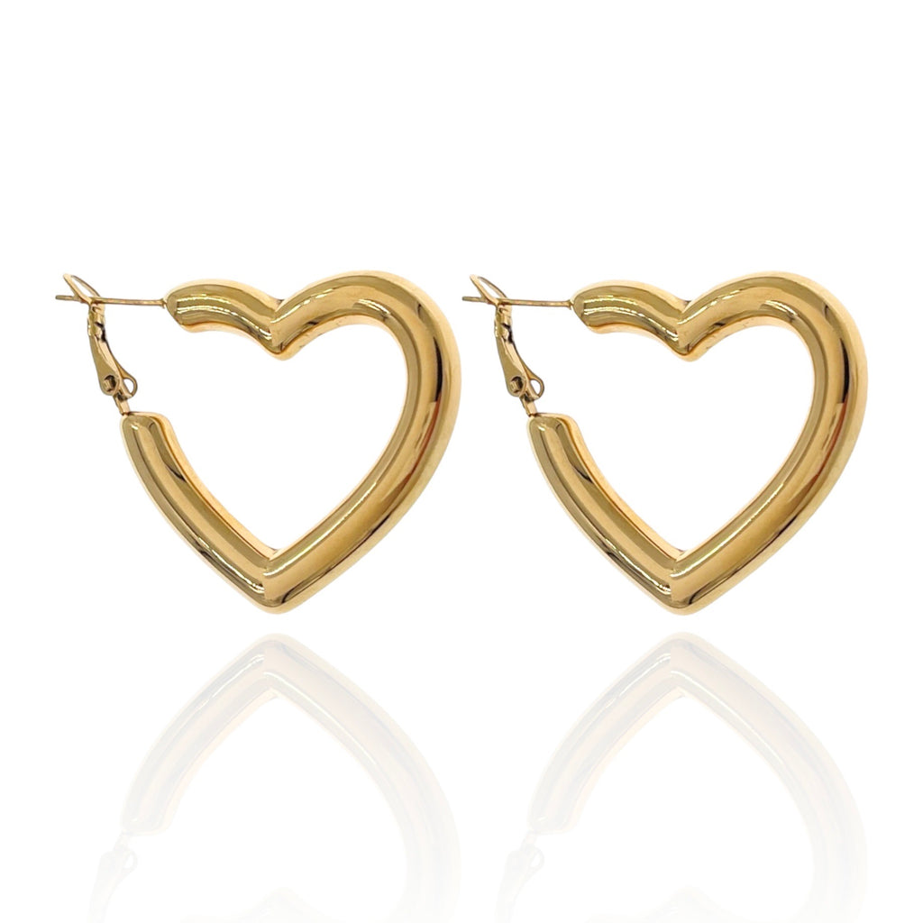 Orecchini Hoops Cuore
