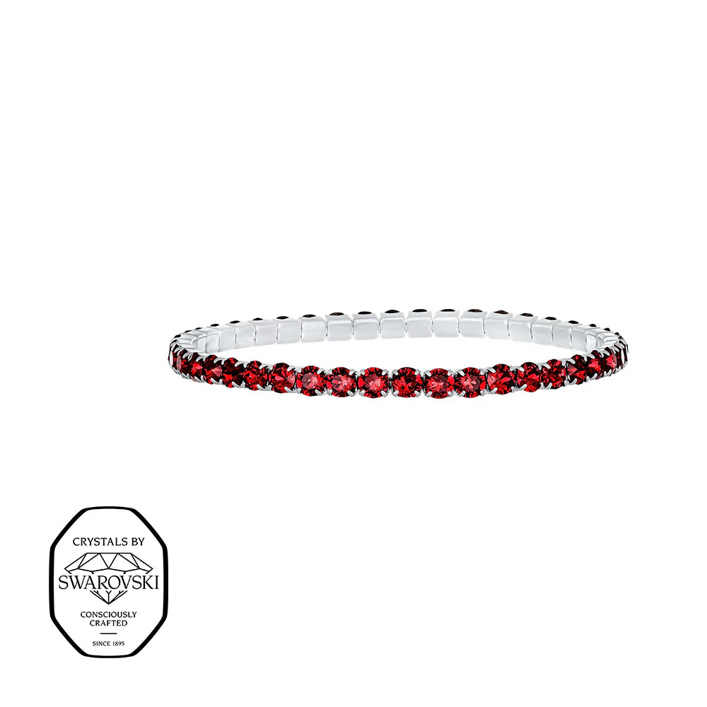 Swarovsky Tennis Rubino/Silver