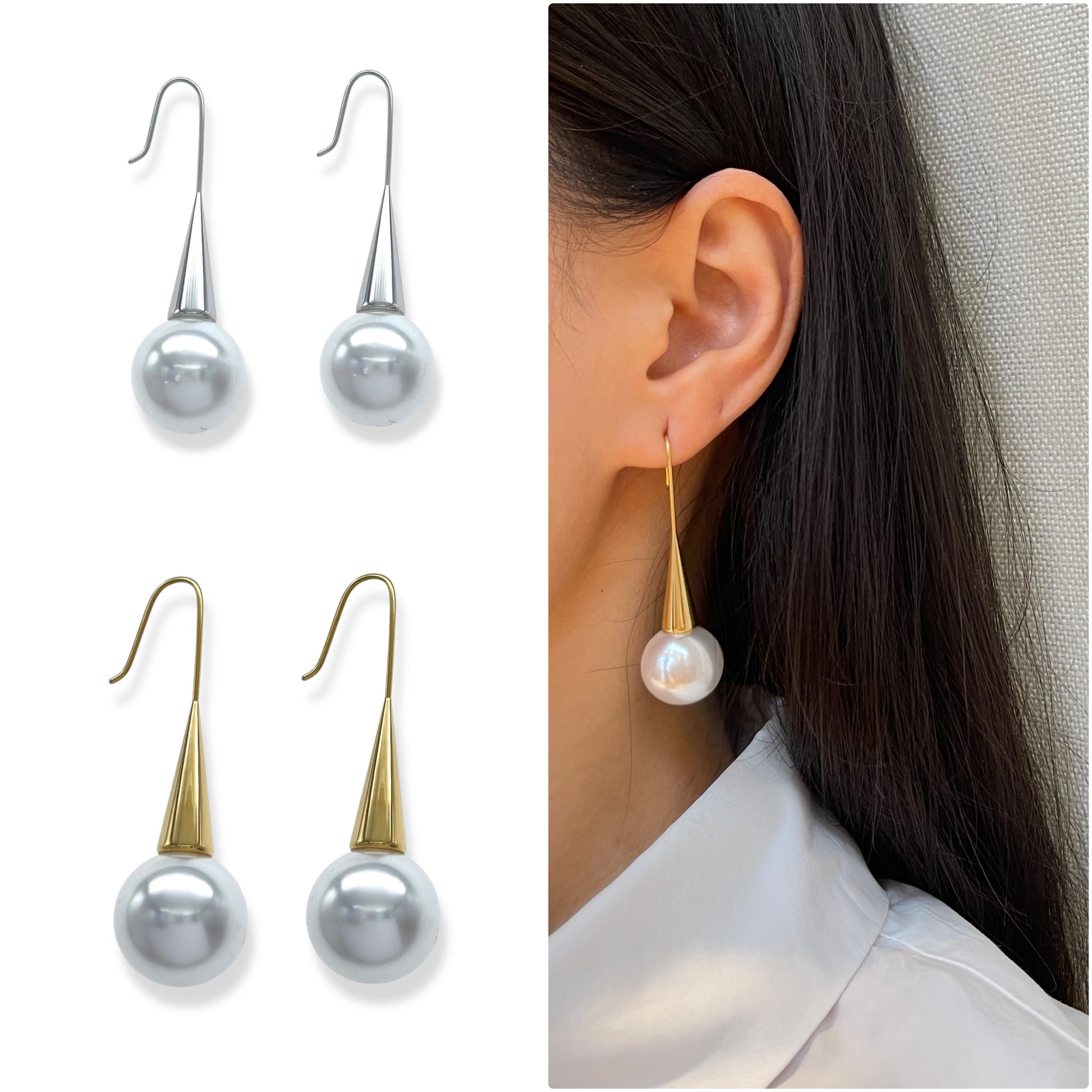 Orecchini Drops Perle