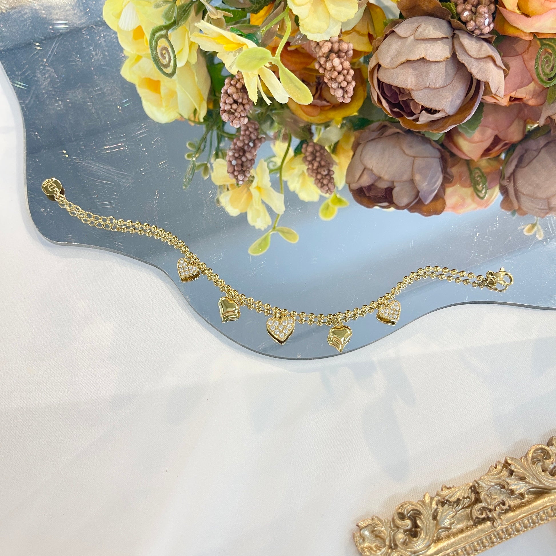 Bracciale Palline e Cuori Sparkling