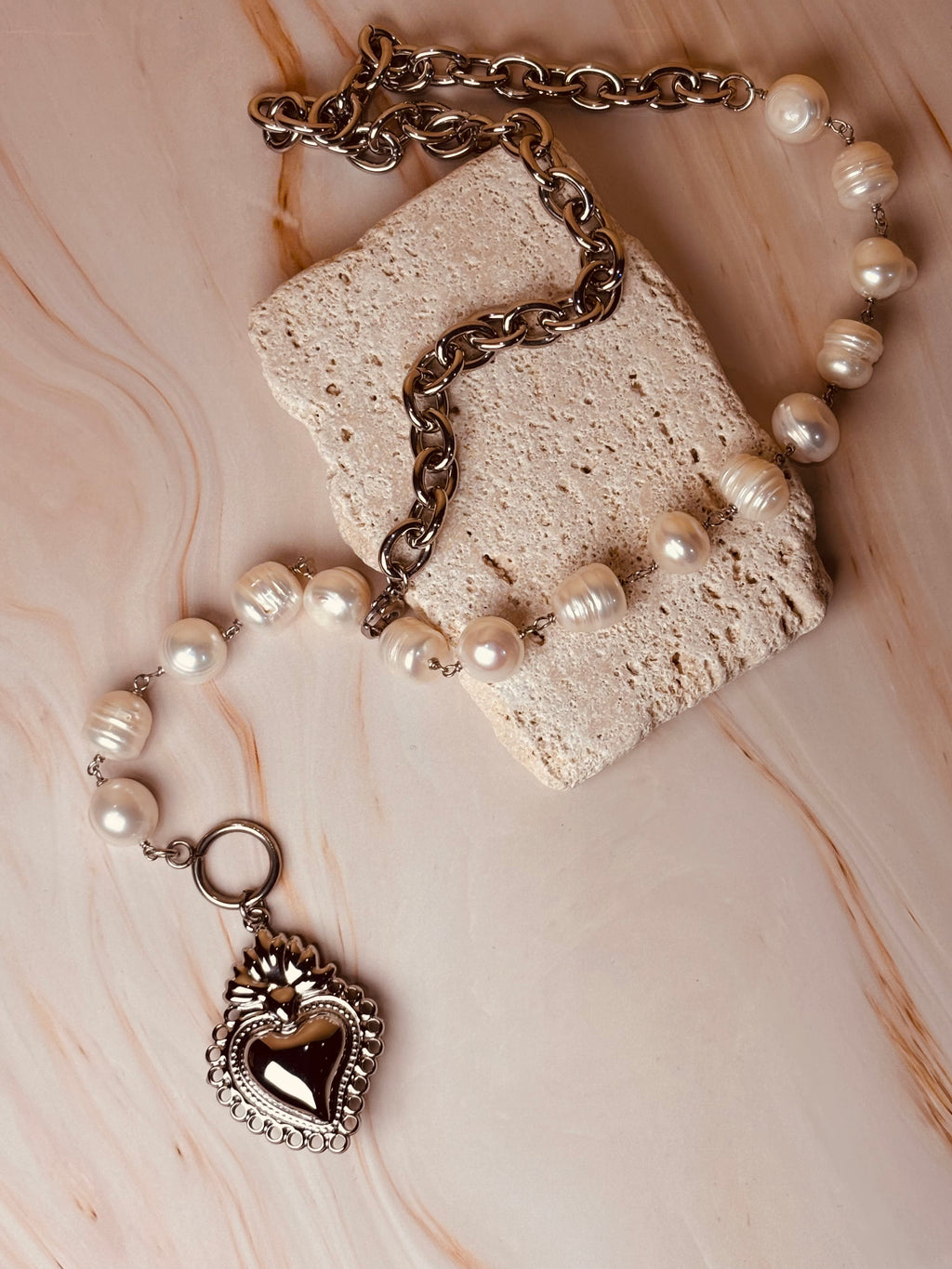 Parure Perle e Cuori Sacri