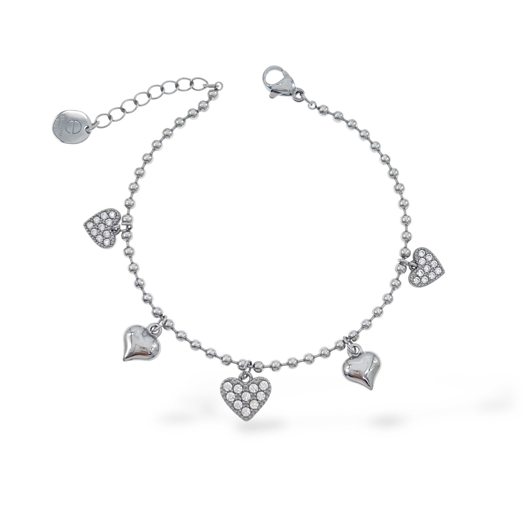 Bracciale Palline e Cuori Sparkling