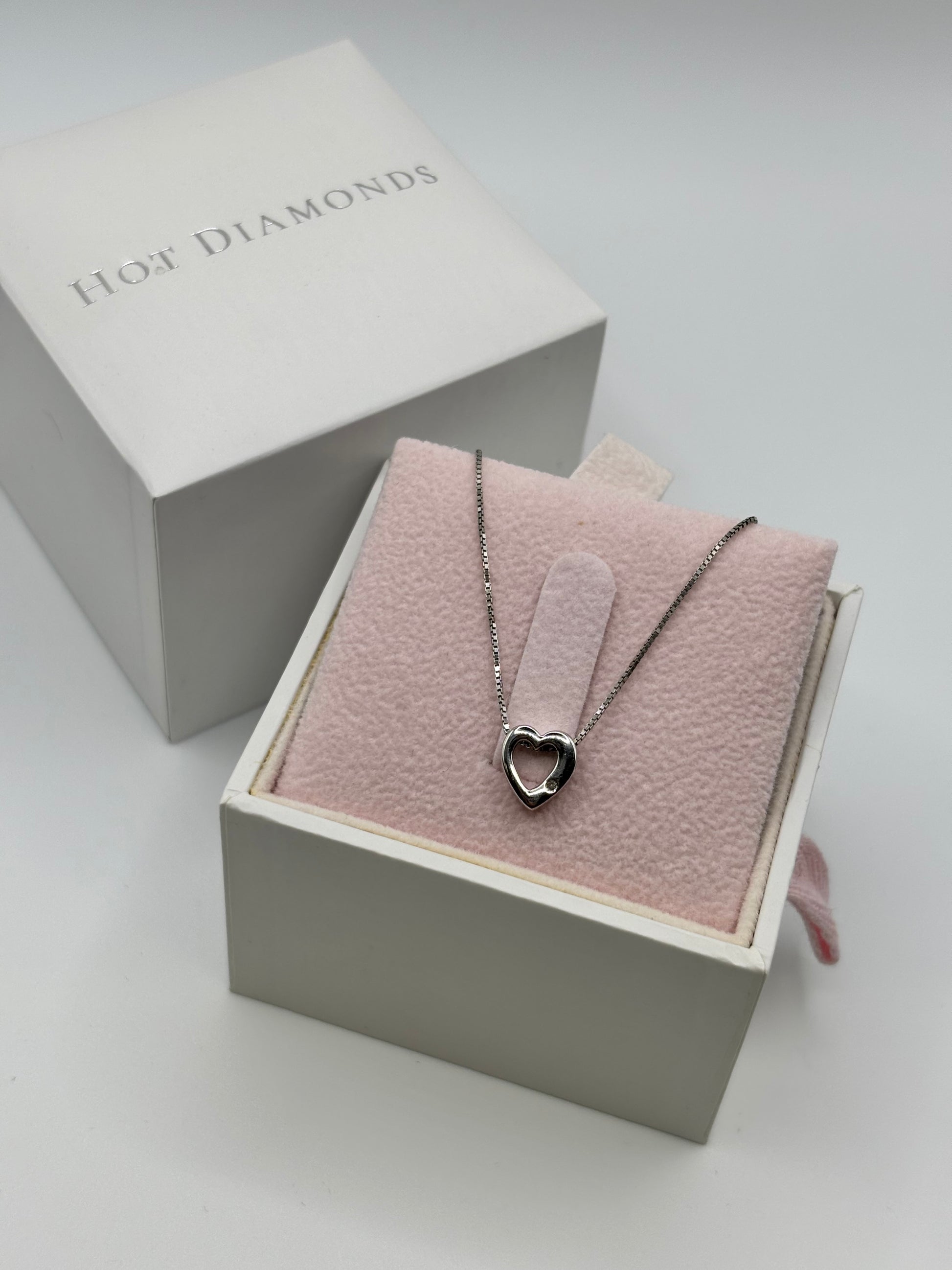 Collana Hot Diamonds Cuore Vuoto Arg 925