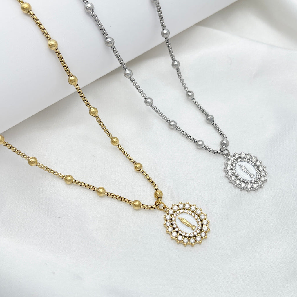 Collana Holy Mary Strass